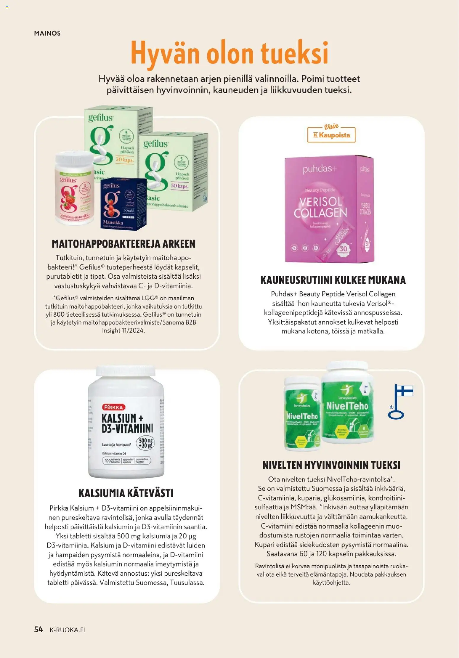 K-Market - K-Ruoka – voimassa 29/09/2026 alkaen | Sivu: 54 | Tuotteet: Tabletti