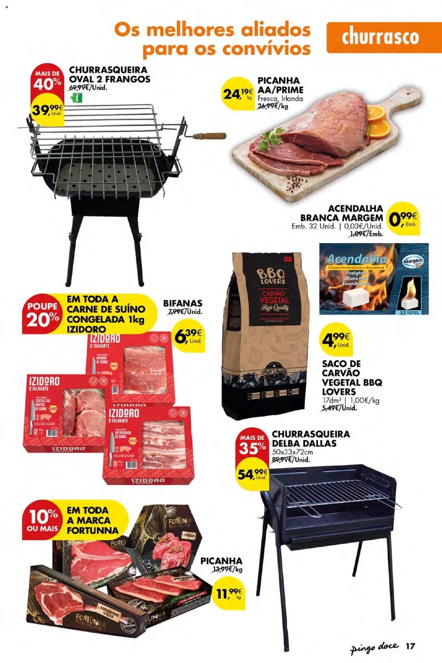 Pingo Doce Bazar Ar Livre Açores │ válido de 04.06.2026 | Página: 17 | Produtos: Carvão vegetal, Carne