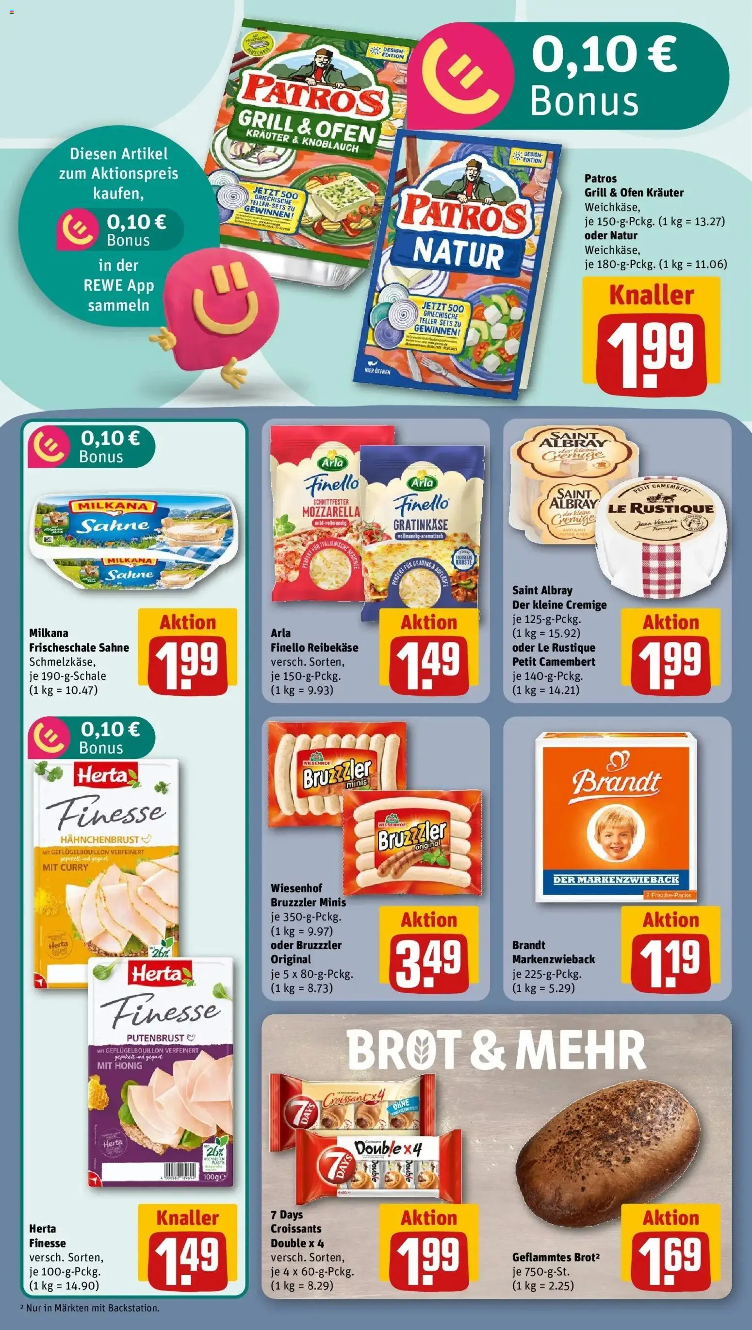 Rewe Prospekt Templin – gültig ab 27.07.2026 | Seite: 10 | Produkte: Mozzarella, Patros, Knoblauch, Hahnchenbrust