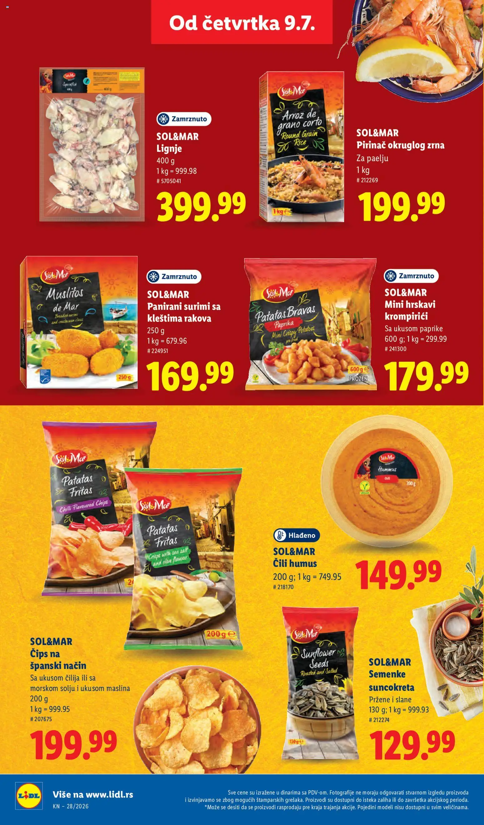 Lidl katalog - važi od 09.07.2026 | Strana: 54 | Proizvode: Šal, Paprika, Hummus, Pirinač