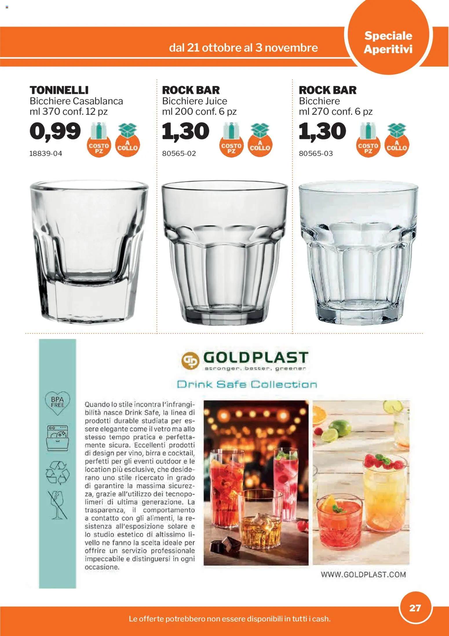 Volantino Sogegross del 21/10/2026 | Pagina: 27 | Prodotti: Birra, Bicchiere, Collo