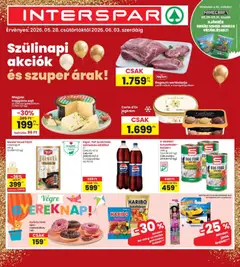 Interspar akciós újság - amely érvényes a következő dátumtól: 28.05.2026
