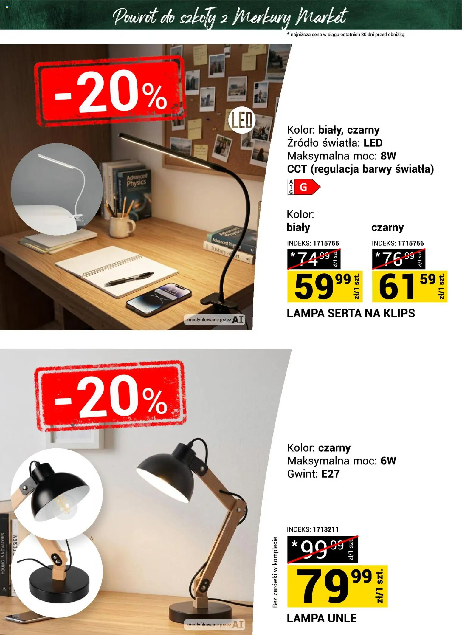 Merkury Market gazetka - Powrót do szkoły od 22.08.2026 | Strona: 17 | Produkty: Lampa, Żarówki