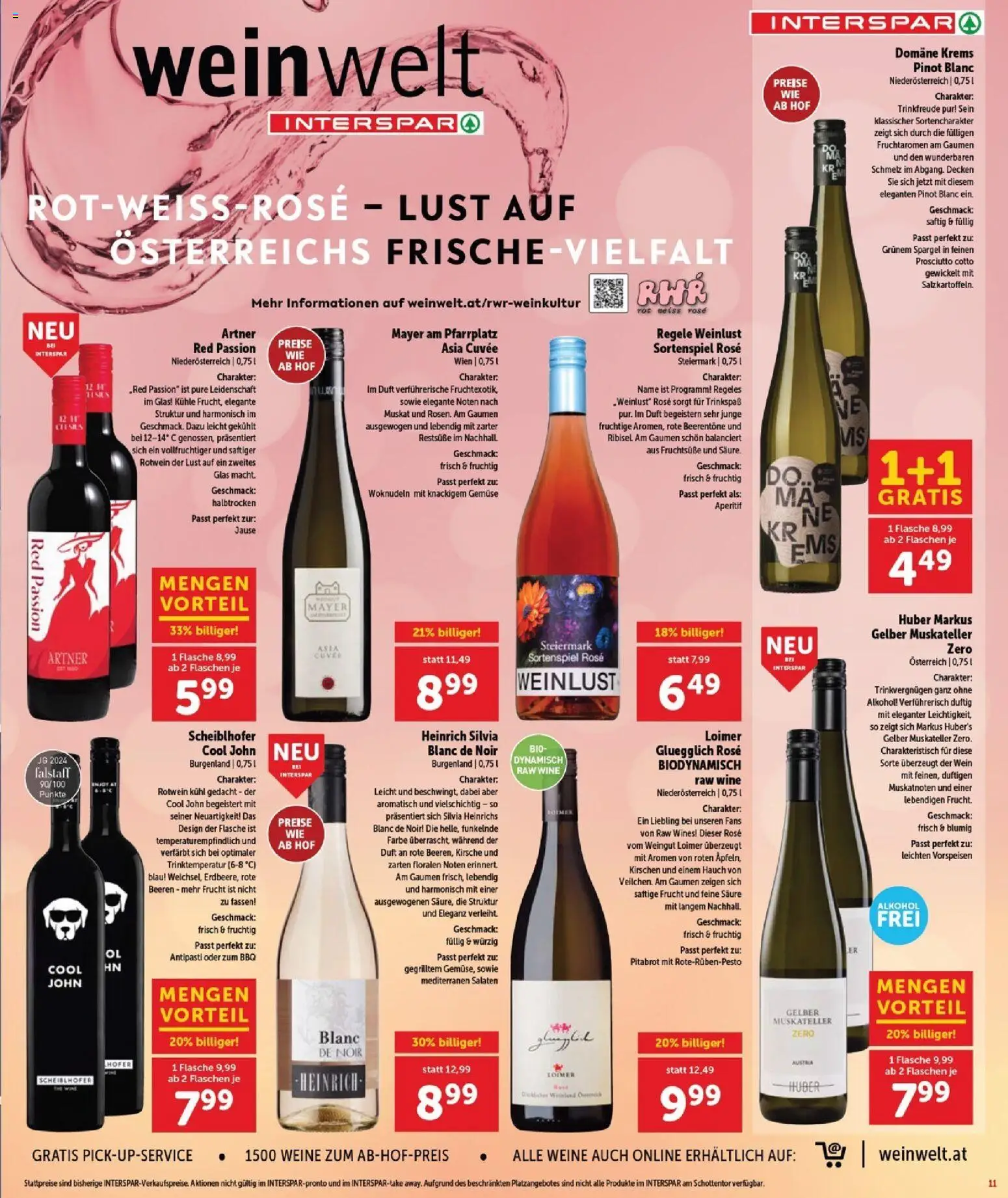 Interspar Flugblatt - Burgenland Sued gültig ab 23.04.2026 | Seite: 11 | Produkte: Gemüse, Duft, Wein