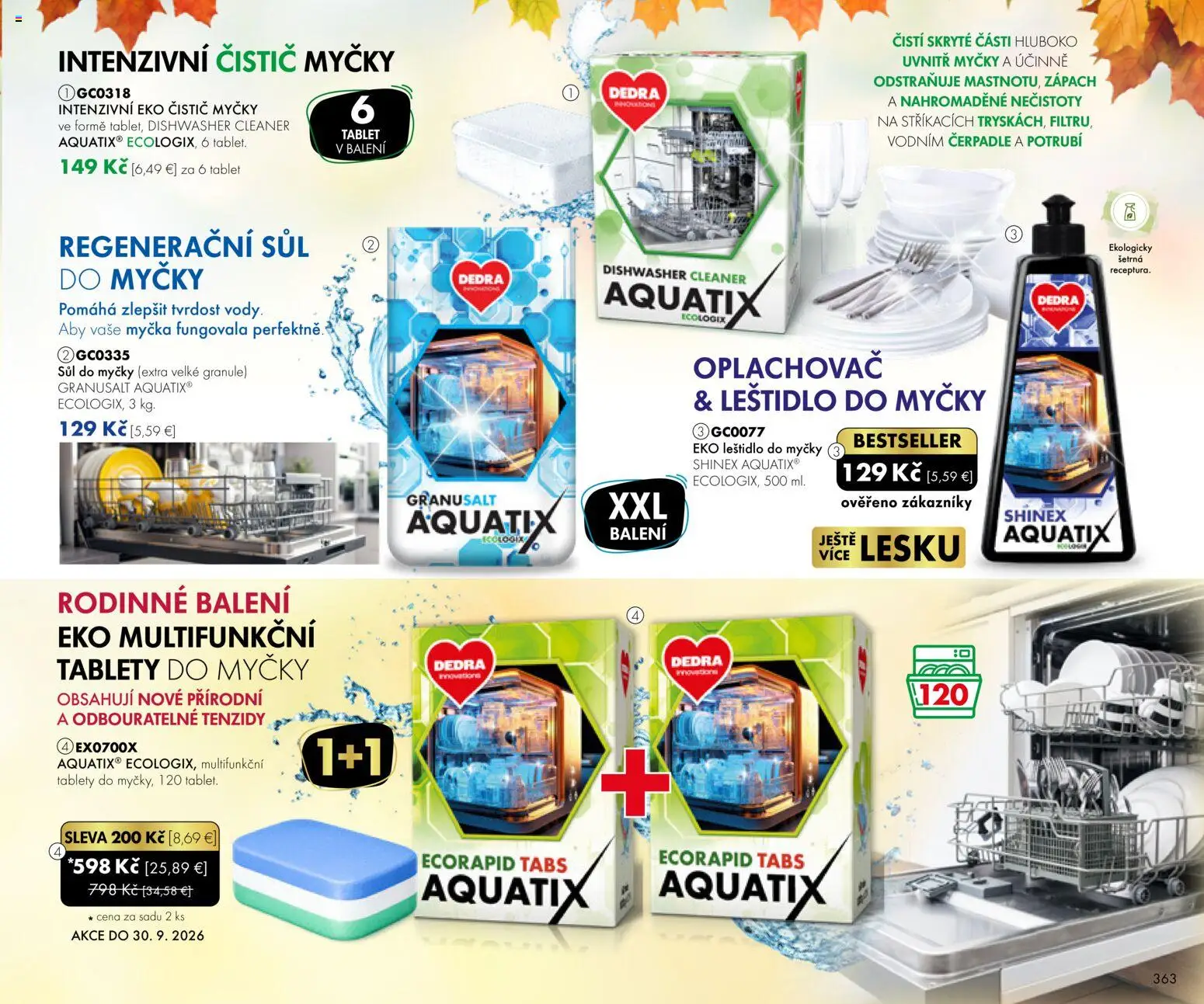 Nové Dedra akcie – leták je platný od 01.09.2026 | Strana: 63 | Produkty: Tablet, Granule