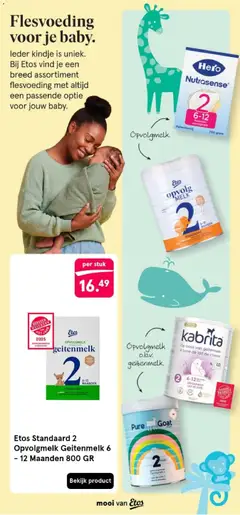 Etos opvolg MELK, Opvolgmelk 2, Standaard, 6-10 maanden - Voorbeeld van een folder van Etos, geldig van 23.03.2026 | Pagina: 18 | Producten: Melk