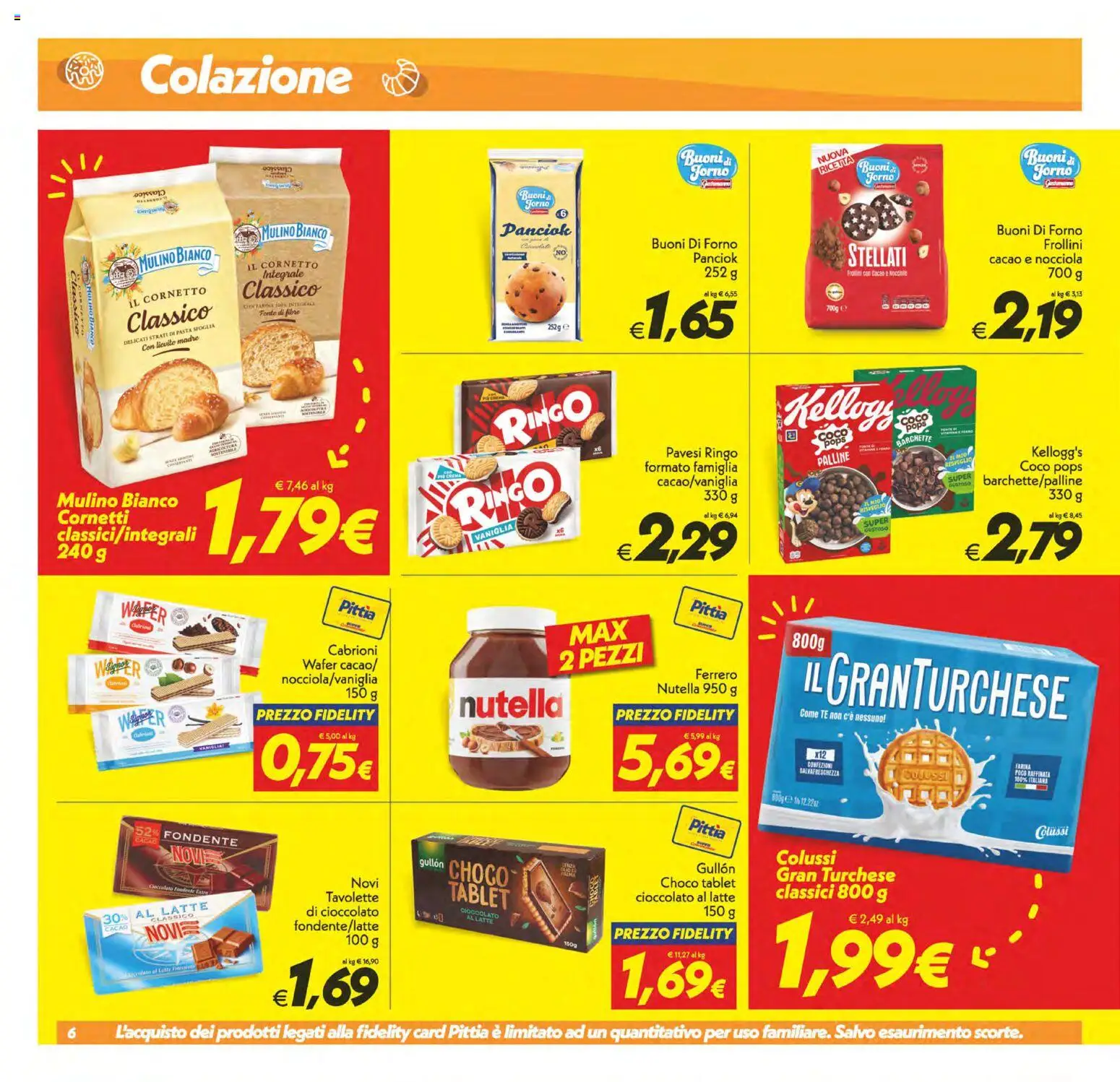 Volantino SuperConveniente del 02/10/2026 | Pagina: 6 | Prodotti: Vaniglia, Pasta, Nutella, Forno