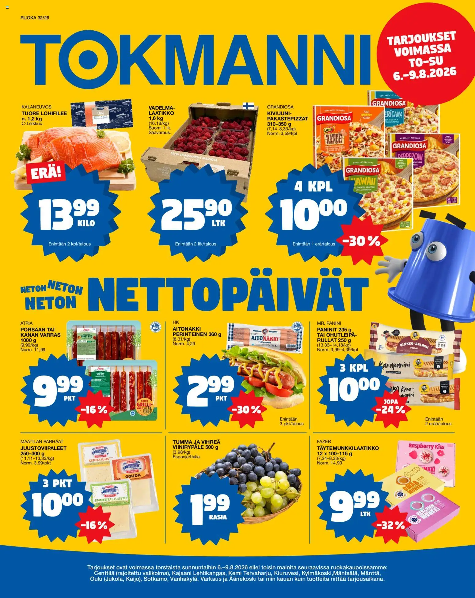 Tokmanni ruokatarjoukset – voimassa 06/08/2026 alkaen | Sivu: 1