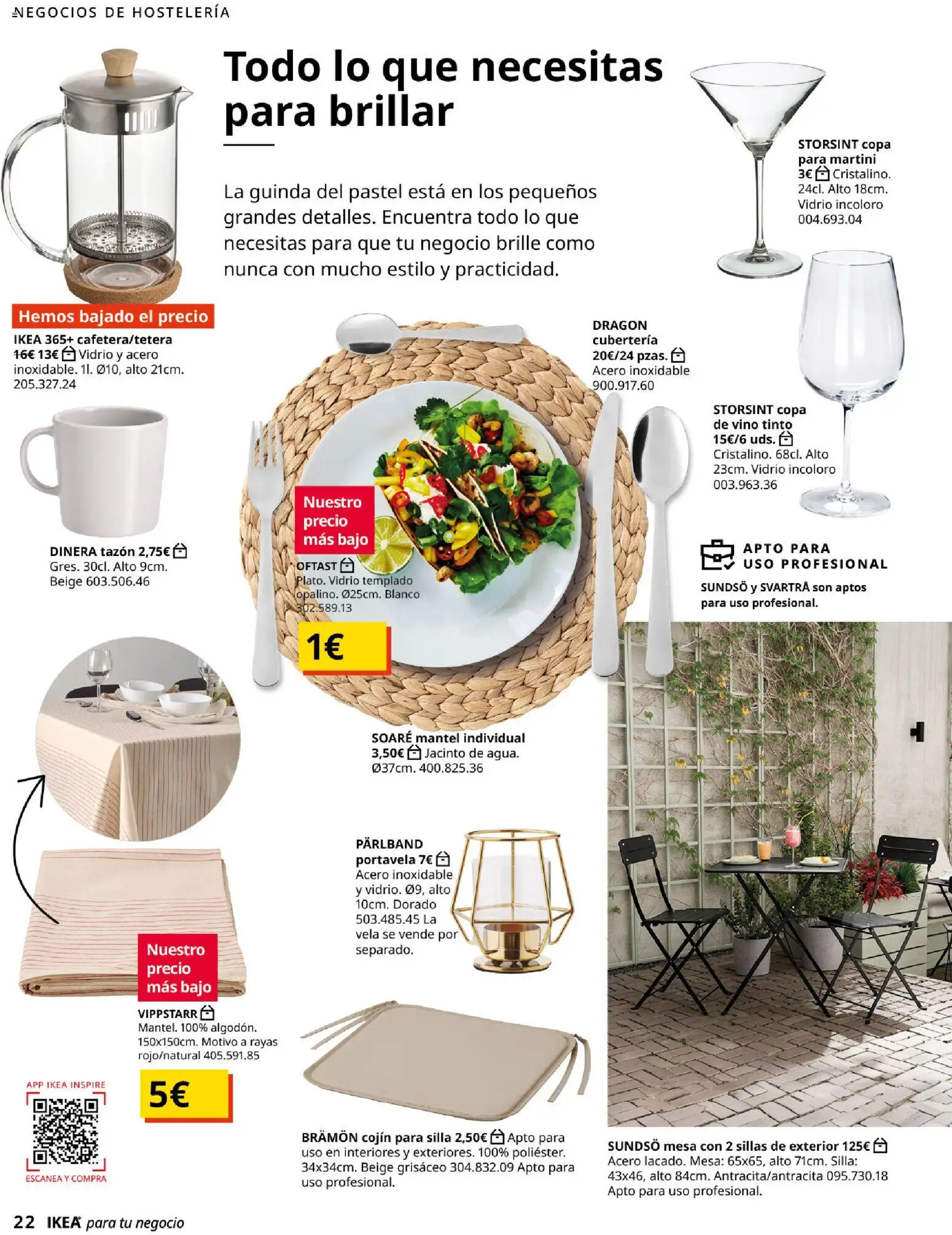 IKEA - IKEA para tu negocio │ válido desde el 01/09/2026 | Página: 22 | Productos: Vino tinto, Vela, Martini, Silla