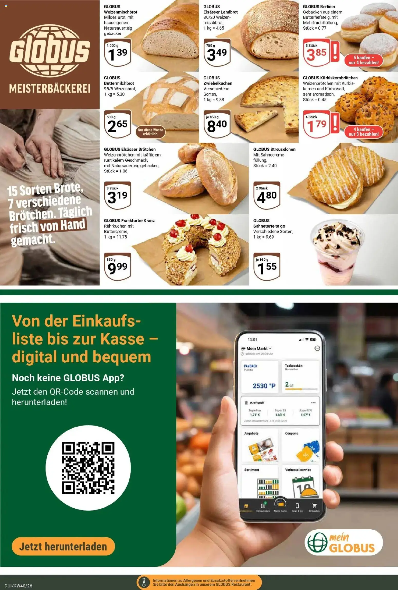 Globus Prospekt Duisburg (ab 28.09.2026) » Angebote online | Seite: 7 | Produkte: Berliner, Kürbis, Uhr