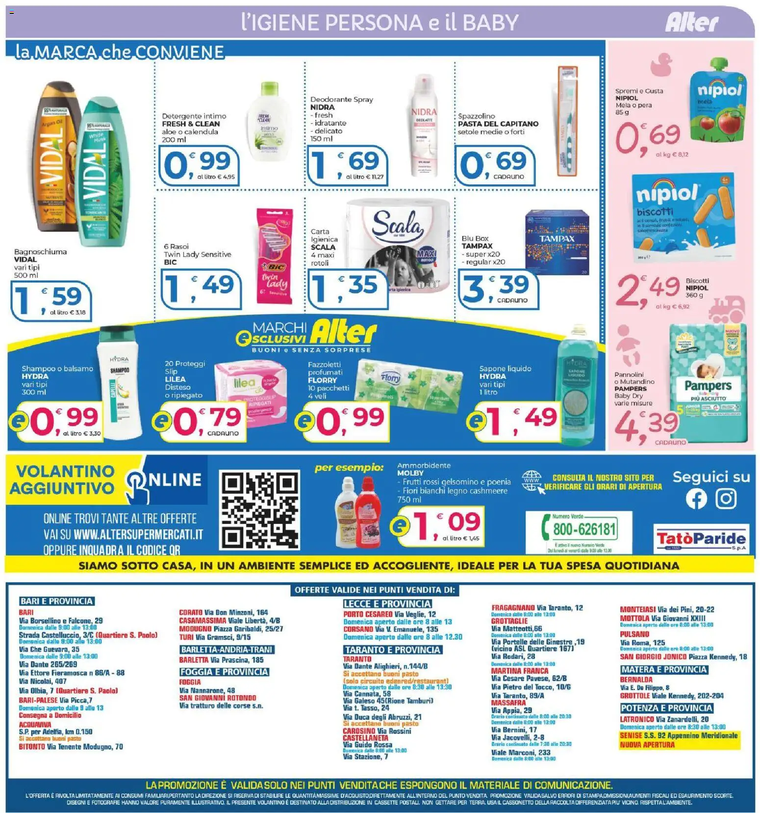 Volantino Alter Discount del 06/08/2026 | Pagina: 12 | Prodotti: Shampoo, Balsamo, Pera, Pampers