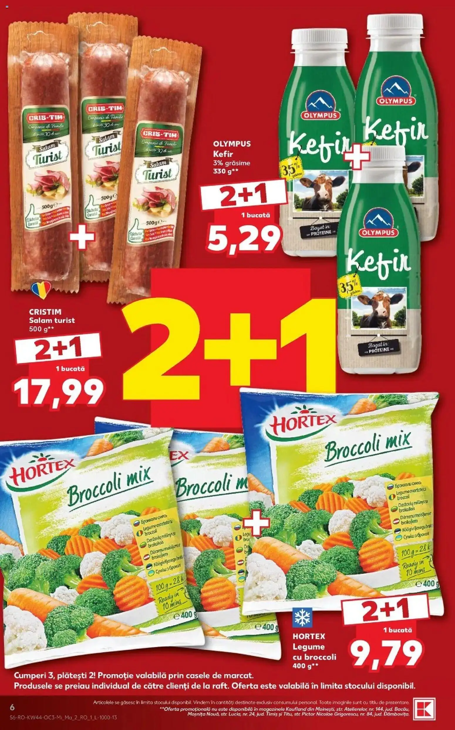 Kaufland Piatra Neamț 28.10.2026 - Revista si Oferta | Pagină: 6 | Produse: Proteine, Salam, Broccoli, Legume