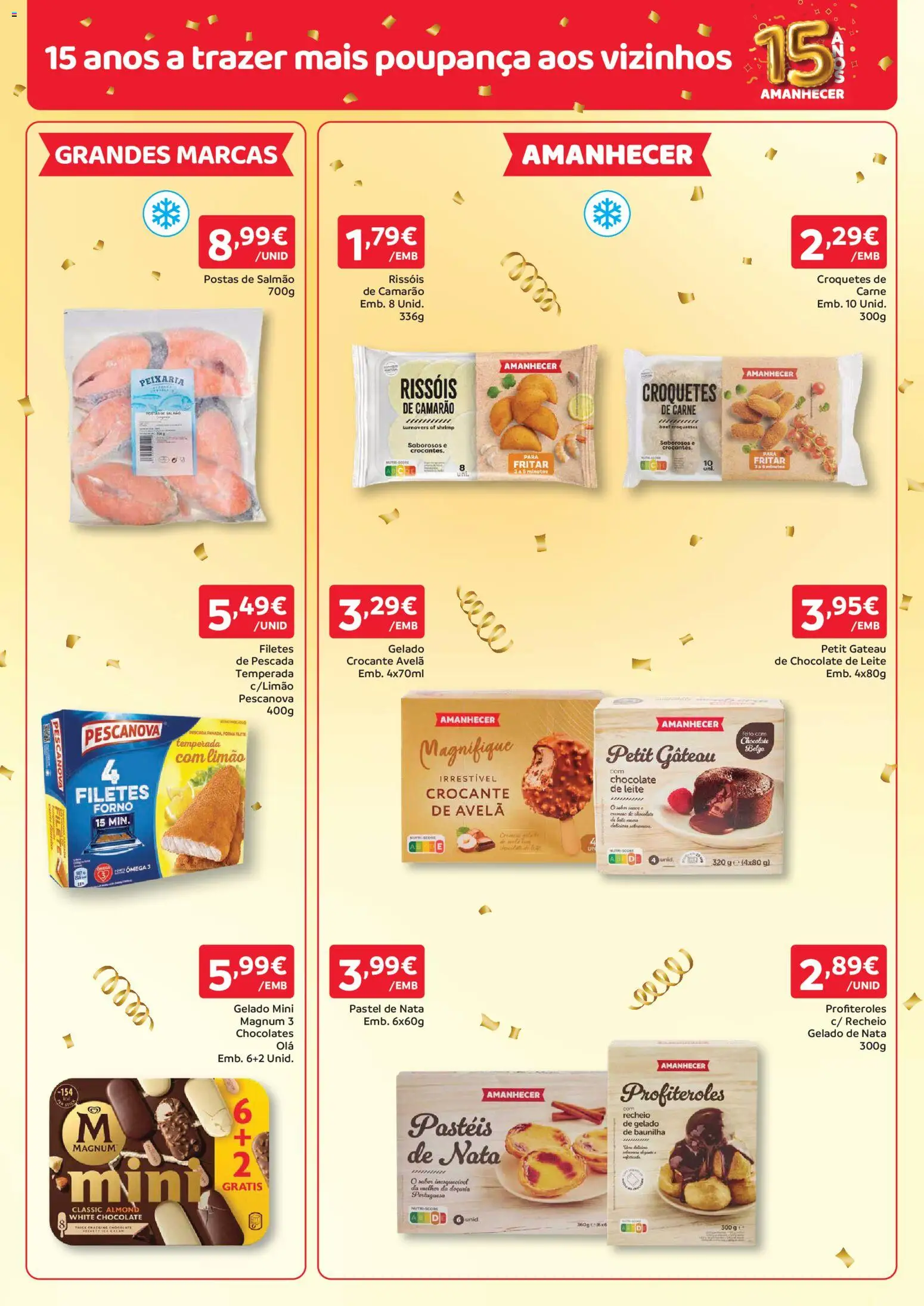 Amanhecer folheto │ válido de 08/10/2026 | Página: 7 | Produtos: Baunilha, Profiteroles, Petit Gateau, Filete