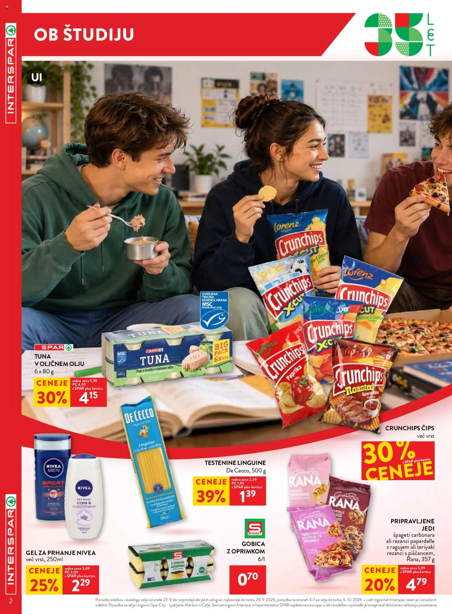 Novi Spar katalog ponudbe – veljaven od 23.09.2026 | Stran: 2 | Izdelki: Rezanci, Paprika, Gobica, Spageti