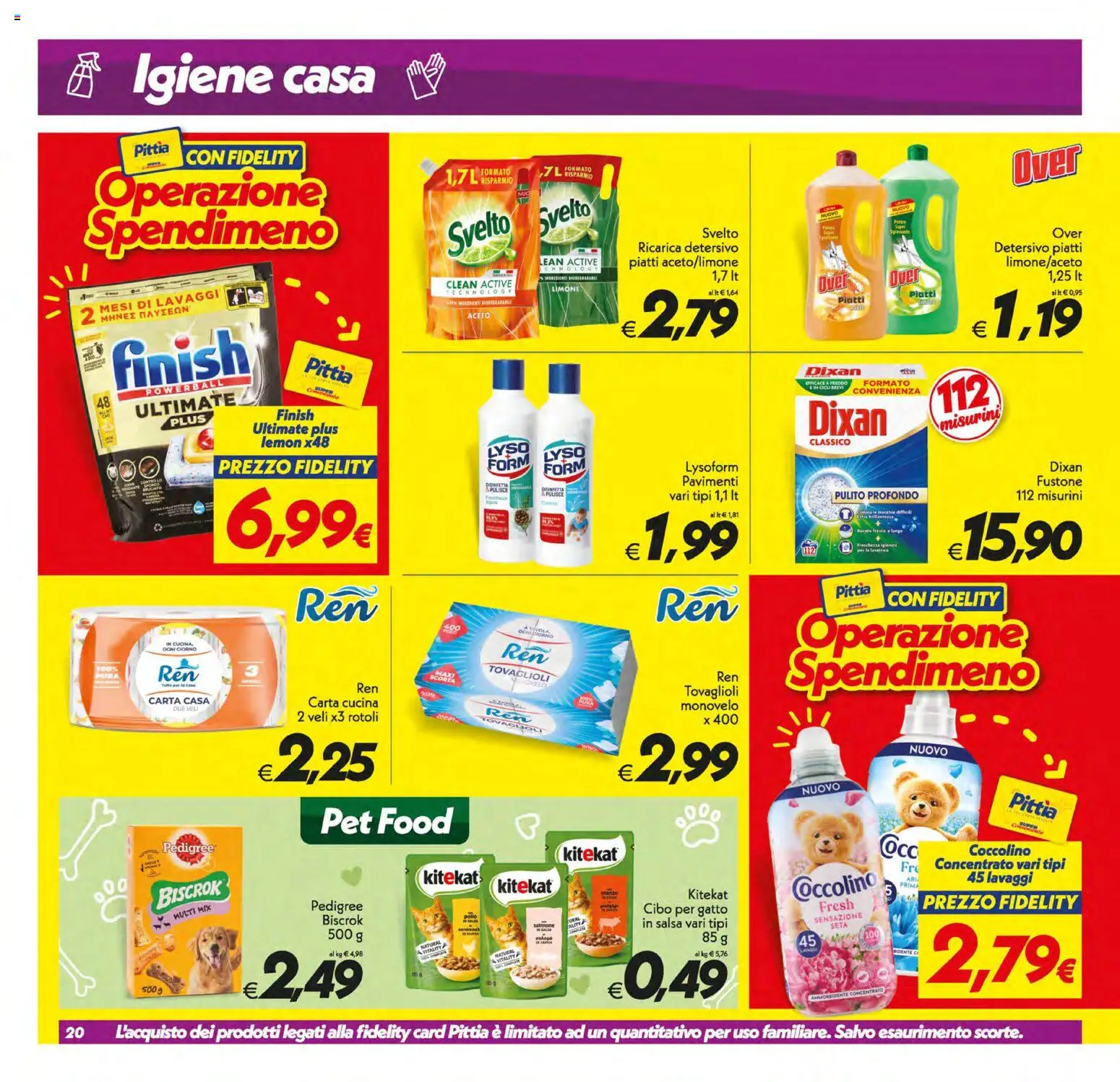 Volantino SuperConveniente del 30/06/2026 | Pagina: 20 | Prodotti: Pollo, Ammorbidente, Limone, The