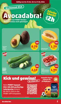 Penny Markt Flugblatt ab 25.06.2026 gültig | Seite: 2 | Produkte: Avocado, Gemüse, Obst