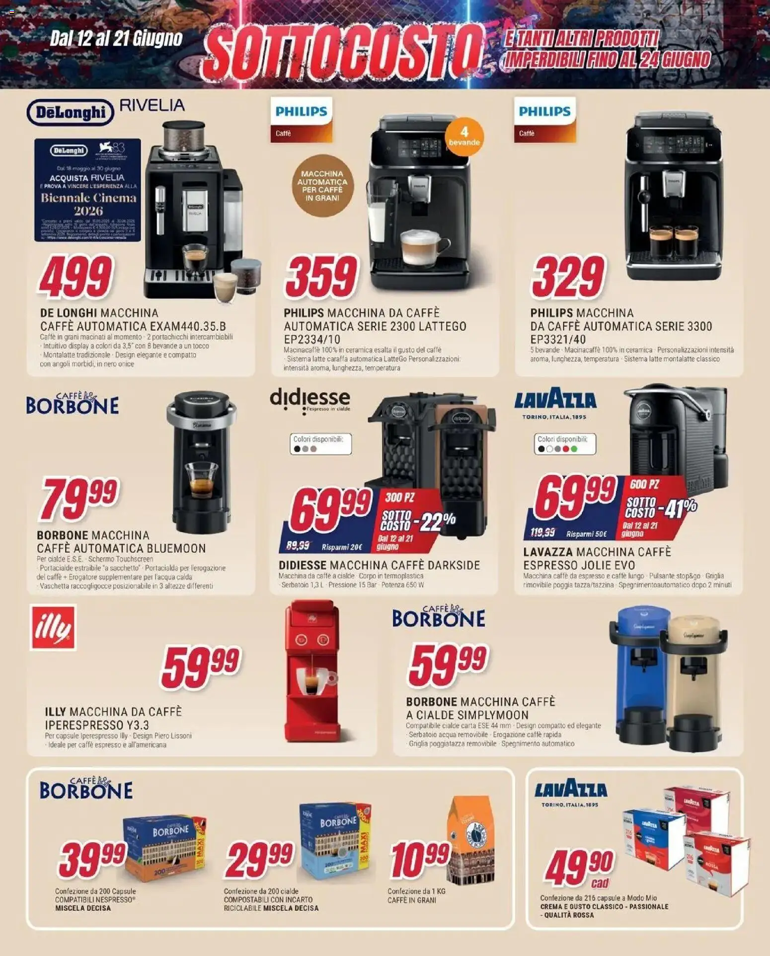 Volantino Trony del 11.06.2026 | Pagina: 11 | Prodotti: Caraffa, Caffè, Griglia, Lavazza