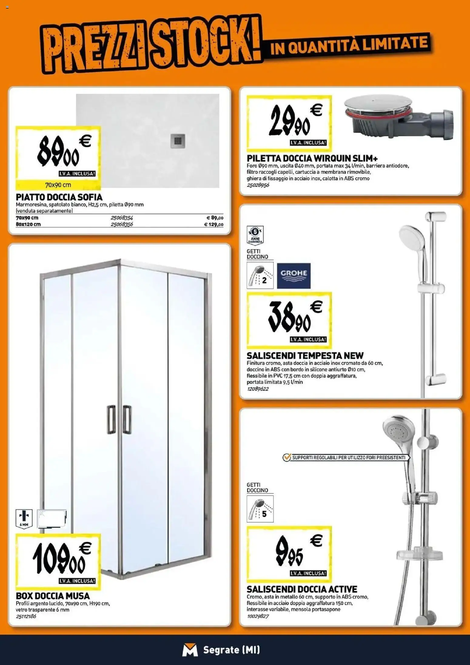 Volantino TECNOMAT del 30/07/2026 | Pagina: 2 | Prodotti: Silicone, Piatto, Mensola, Doccia