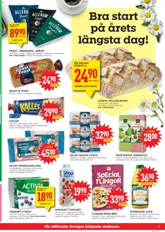 Aktuella erbjudande - Förhandsvisning av reklamblad från butik Willys aktuell från 15.06.2026 | Sida: 9 | Produkter: Smörgåspålägg, Skinka, Juice, Flingor