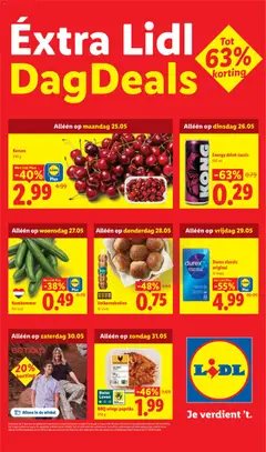 Energy drink cassis, 250 ml - Voorbeeld van een folder van Lidl, geldig van 25.05.2026 | Pagina: 2 | Producten: Kersen, Komkommer, Cassis, Kész piskótalap