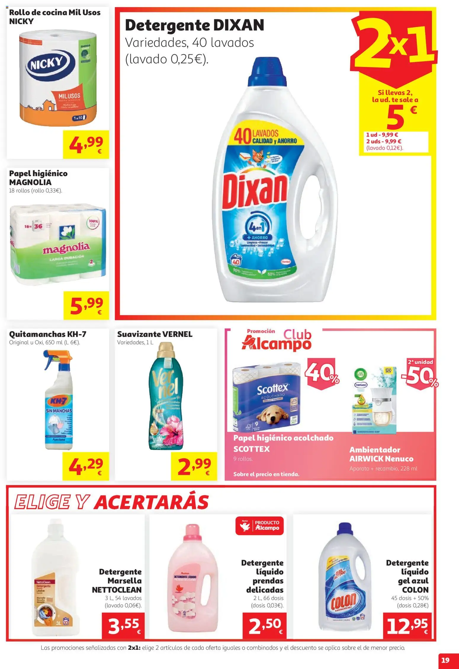 Alcampo - Superstore │ válido desde el 13/08/2026 | Página: 19 | Productos: Detergente, Papel higienico, Detergente líquido, Ambientador