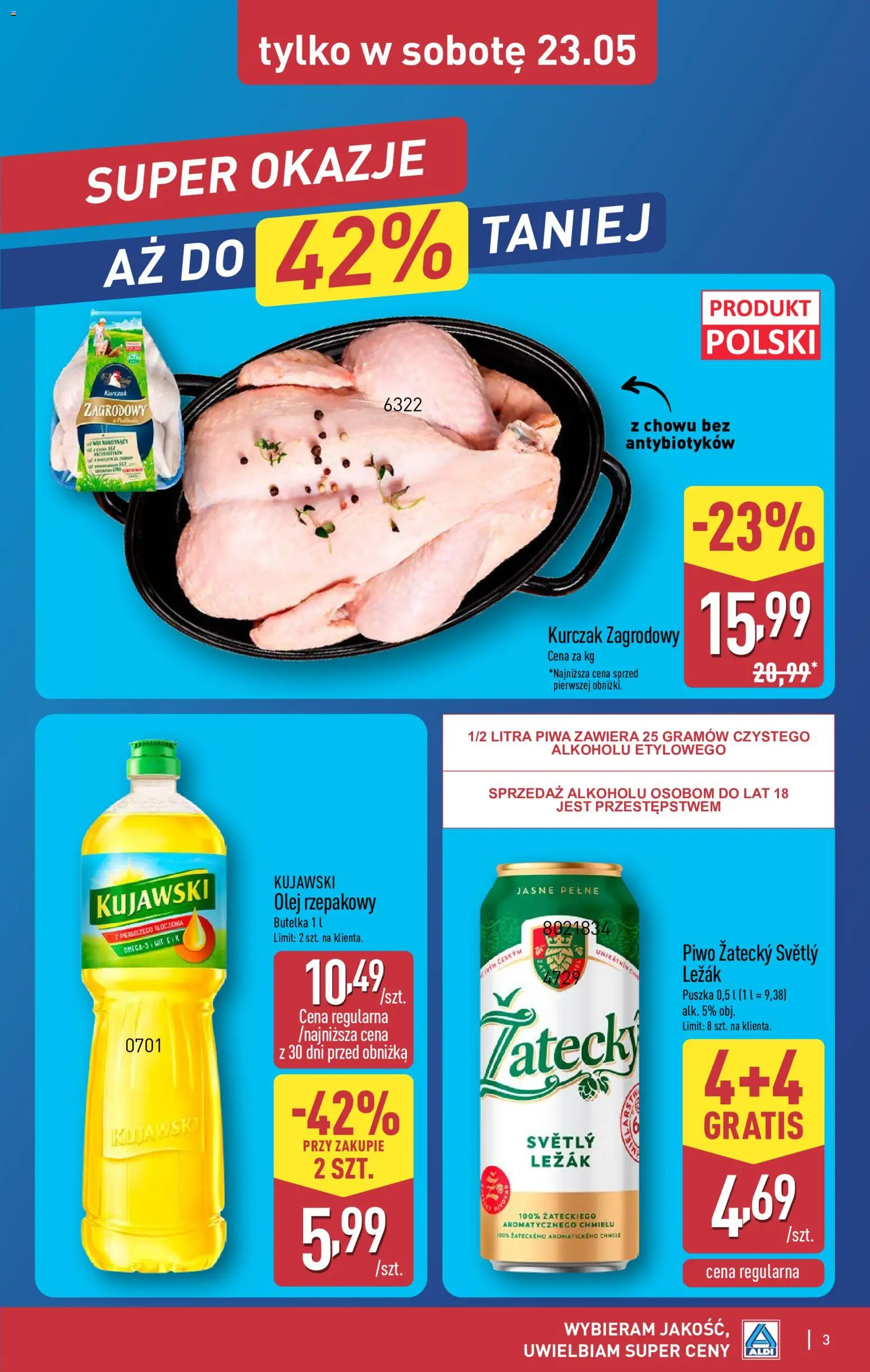 Aldi Polsko leták - Artykuły przemysłowe i tekstylia od 21.05.2026 | Strana: 3 | Produkty: Olej