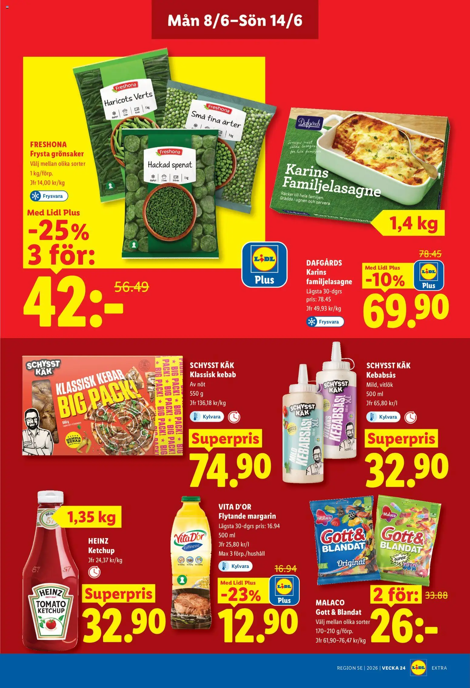 Lidl reklamblad aktuell från 08.06.2026 | Sida: 13 | Produkter: Margarin, Haricots verts, Vitlök, Ugnen