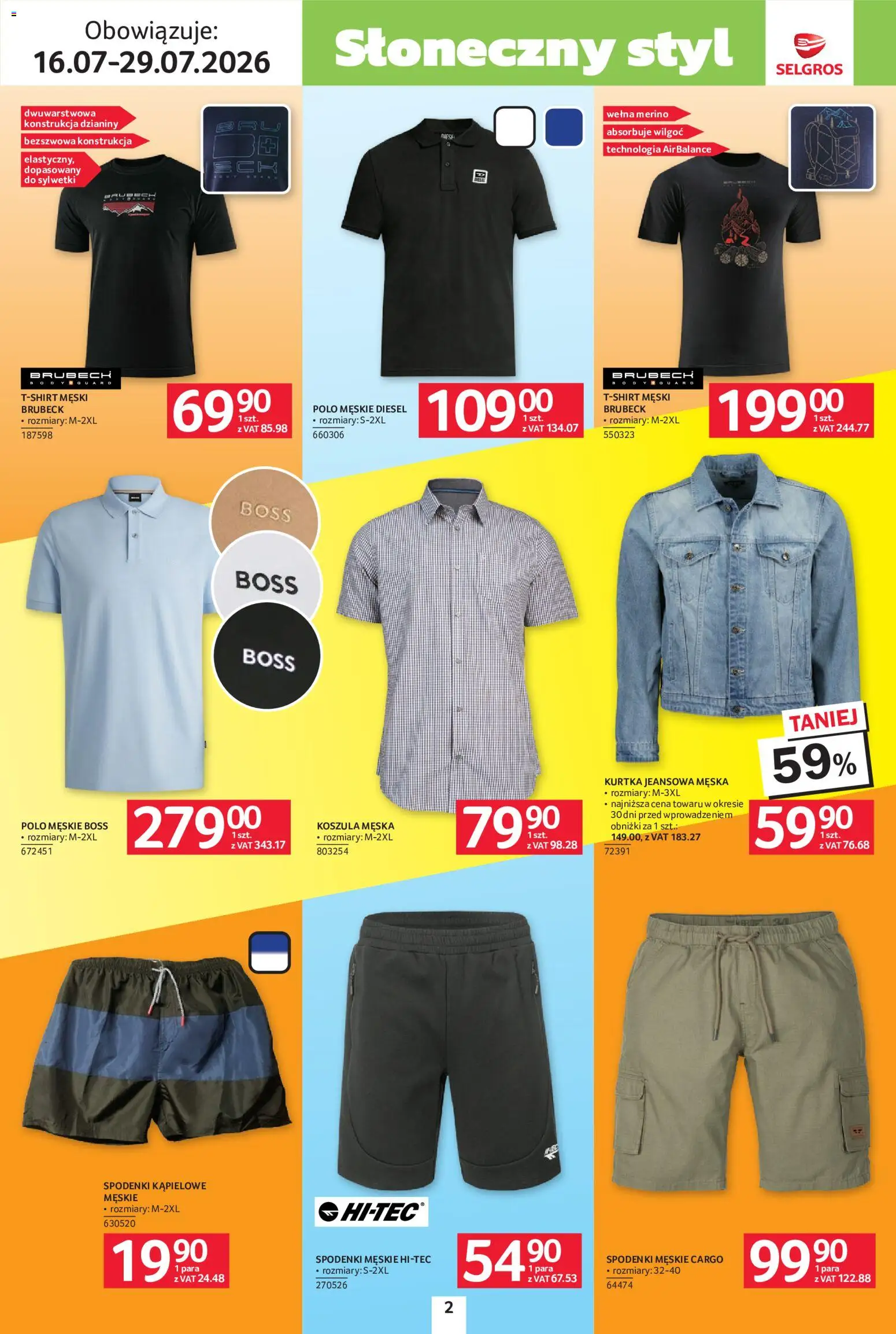 Selgros cash&carry gazetka - Black Weeks od 16.07.2026 | Strona: 2 | Produkty: Koszula, Kurtka, Spodenki