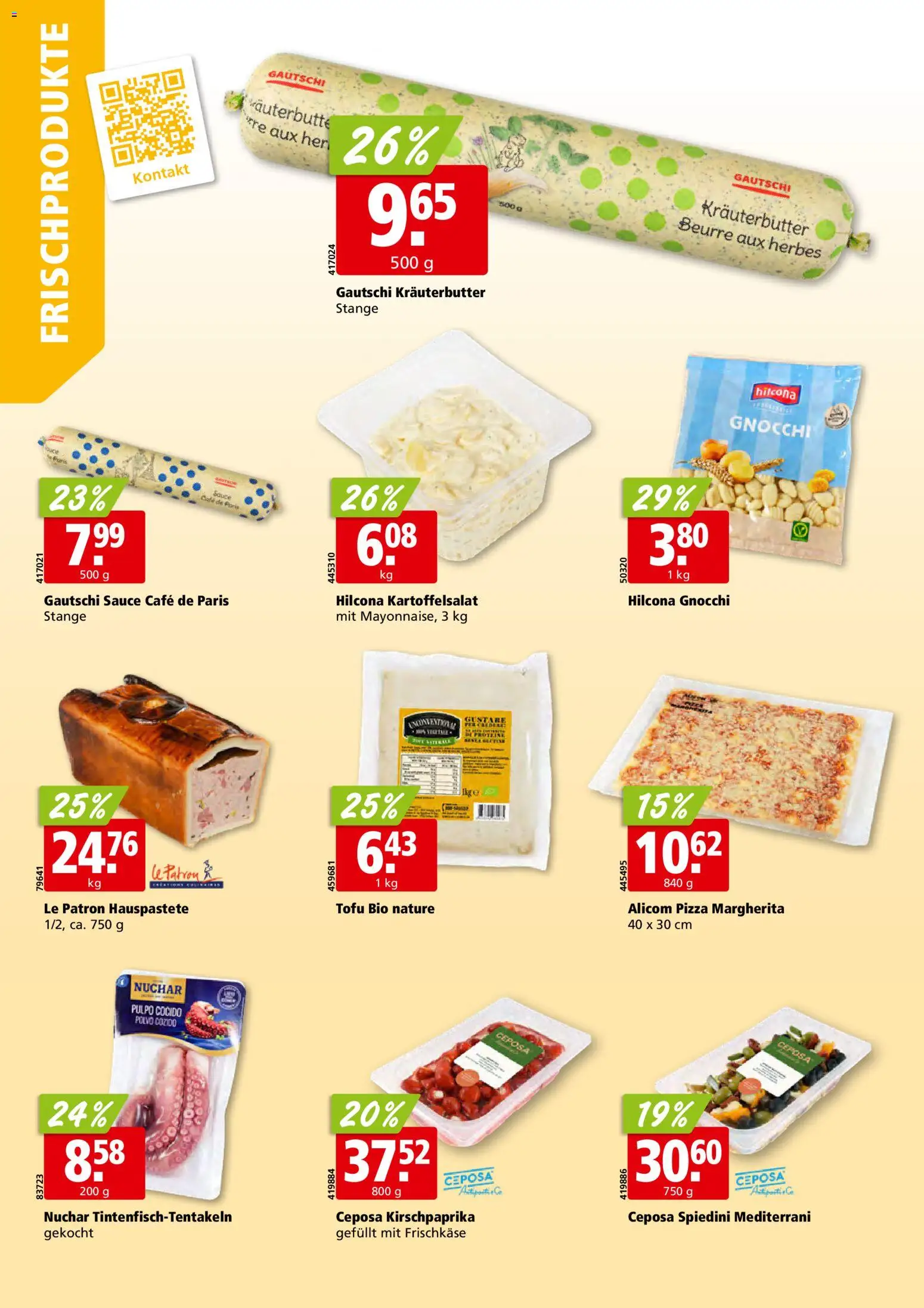 Aligro aktionen Schlieren, Gossau SG, Frauenfeld, Rapperswil-Jona, Sargans, Bern – gültig ab 17.08.2026 | Seite: 12 | Produkte: Frischkäse, Kräuterbutter, Pizza, Tofu