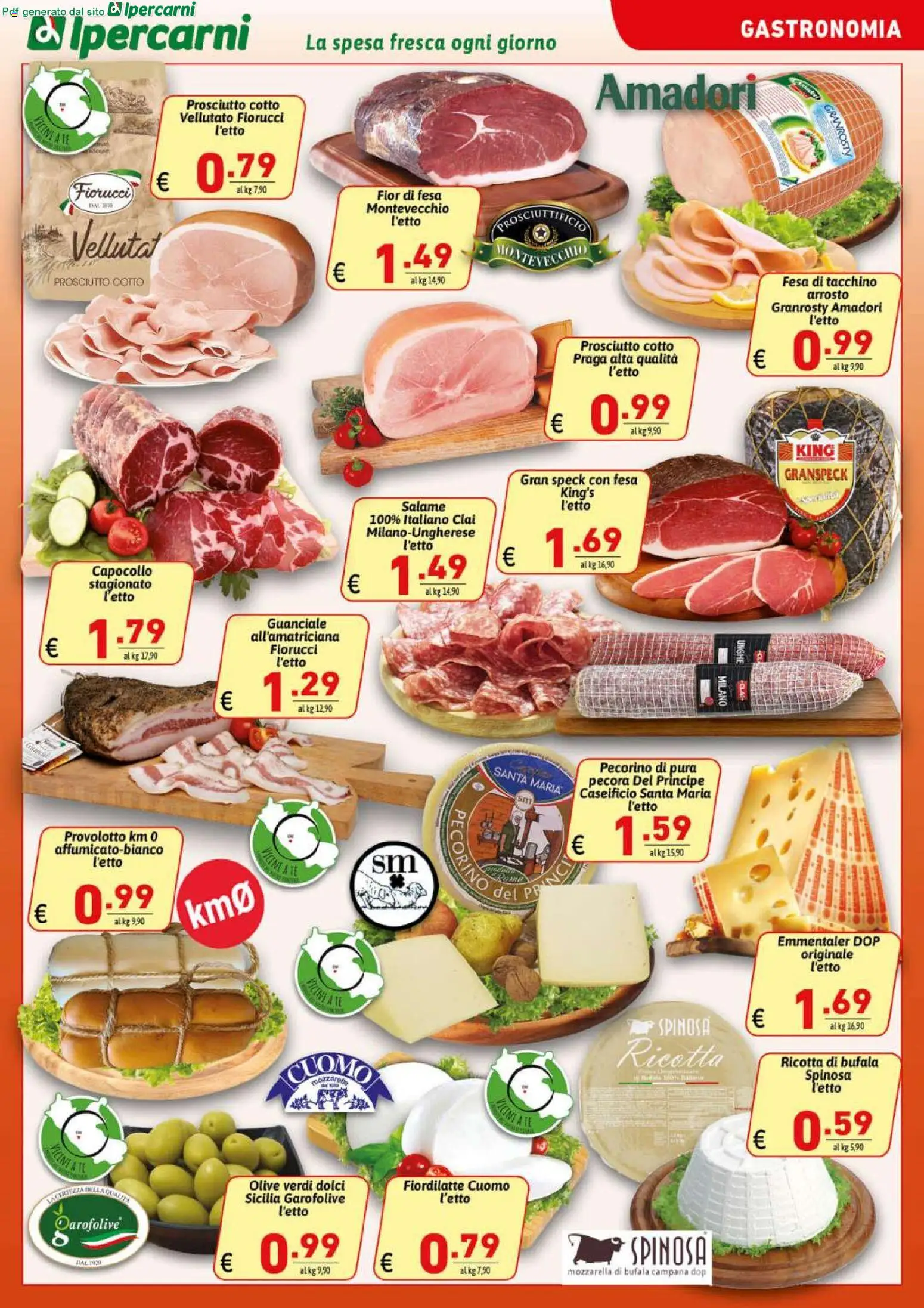 Volantino Ipercarni del 20.05.2026 | Pagina: 7 | Prodotti: Salame, Mozzarella, Prosciutto, Pecorino