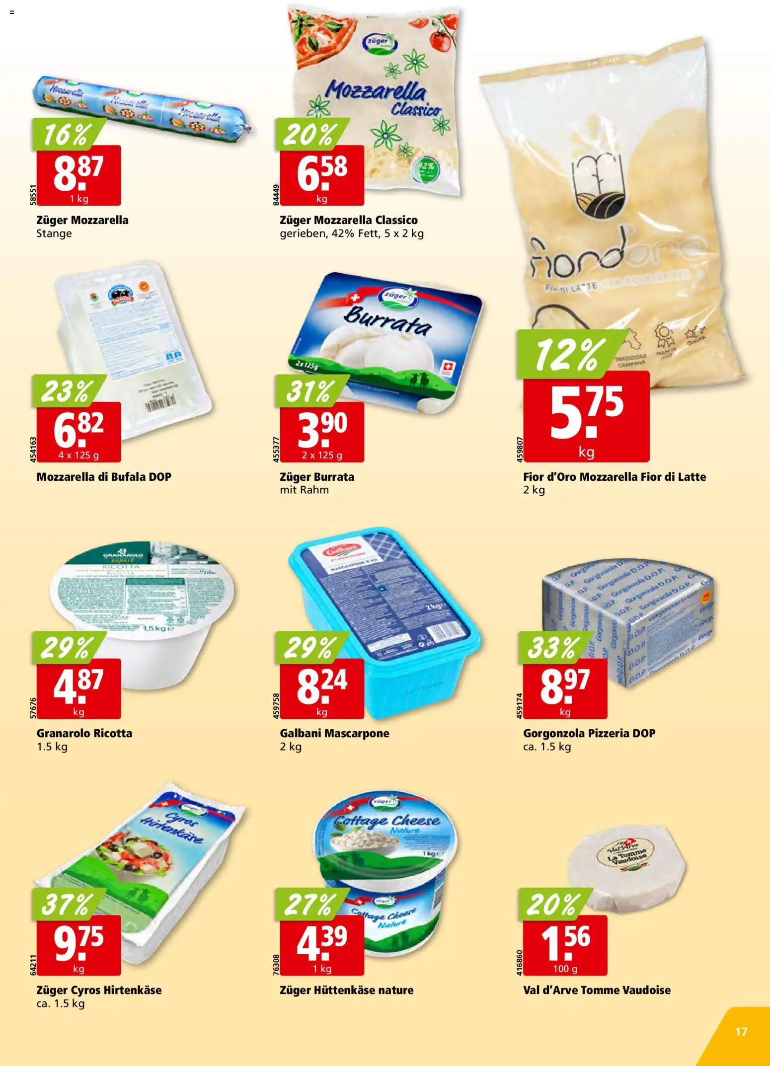 Aligro aktionen – gültig ab 13.07.2026 | Seite: 17 | Produkte: Mascarpone, Fennikel, Hüttenkäse
