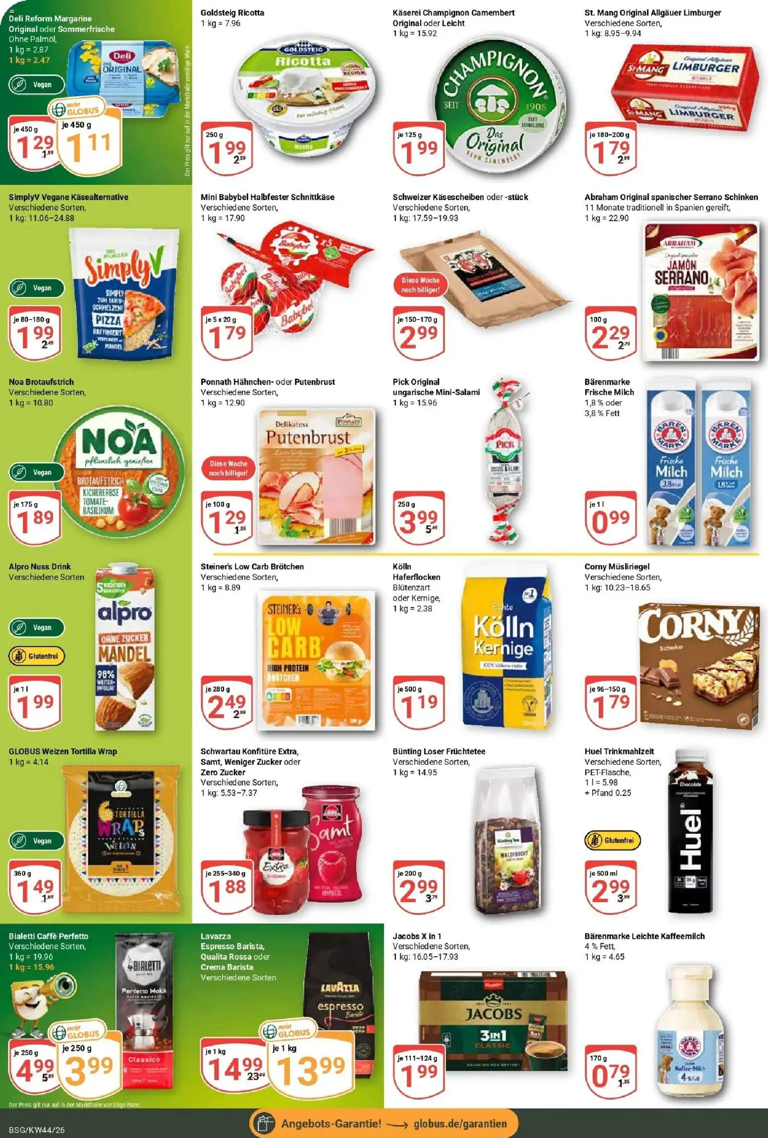 Globus Prospekt Braunschweig – gültig ab 26.10.2026 | Seite: 14 | Produkte: Margarine, Hahnchen, Kolln, Früchtetee