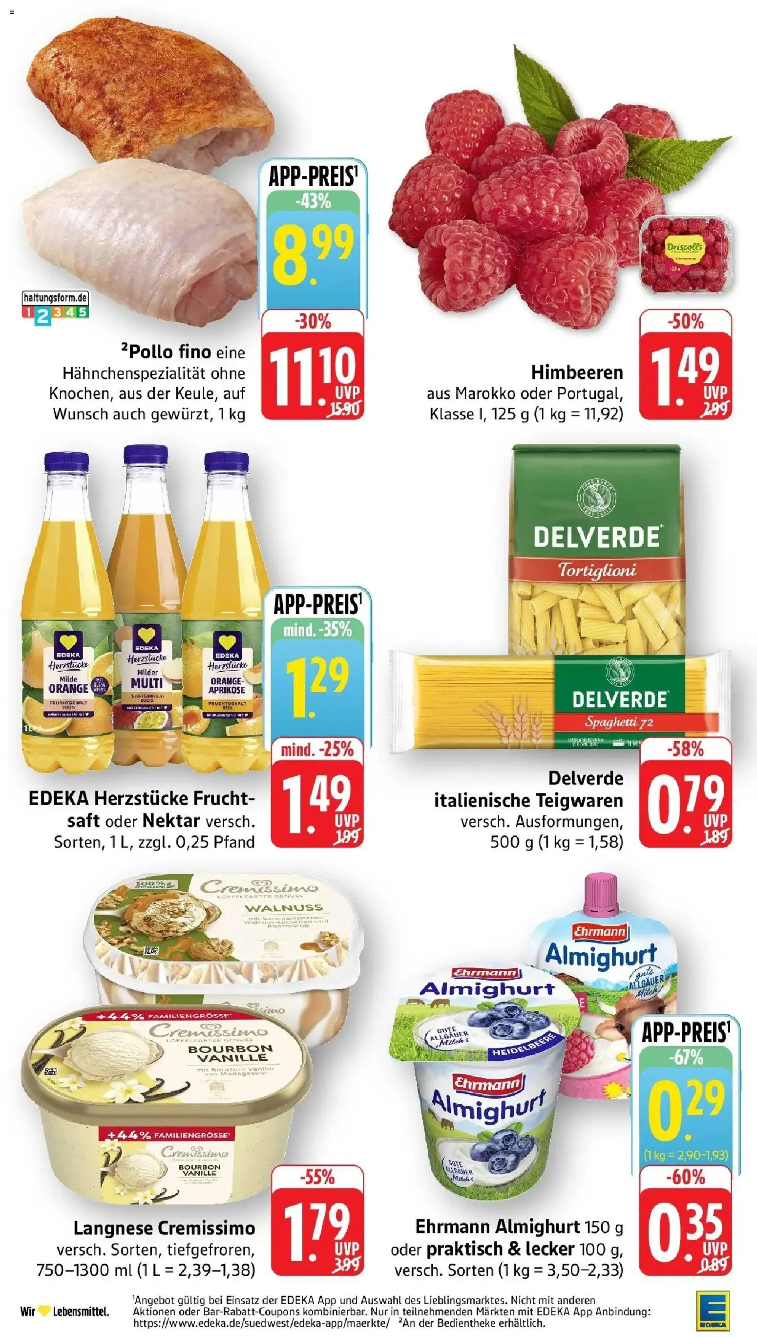 Edeka Prospekt Überlingen (ab 17.08.2026) » Angebote Online | Seite: 2 | Produkte: Langnese cremissimo, Cremissimo, Milch, Saft