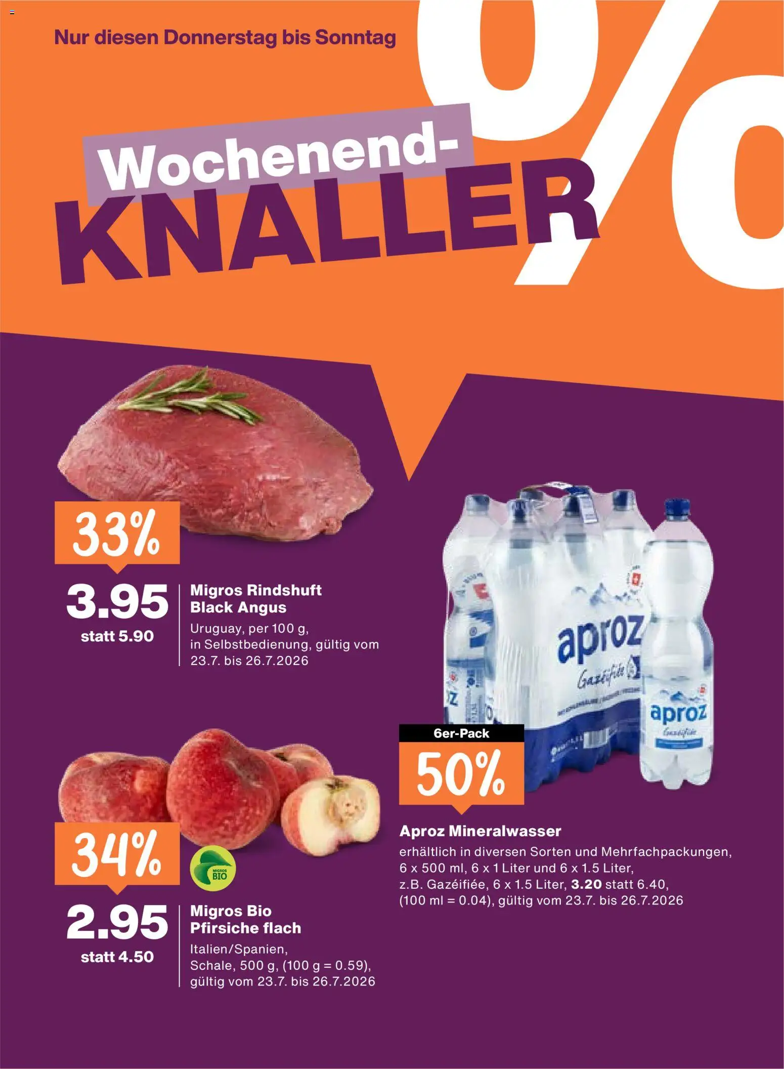 Migros aktionen – gültig ab 23.07.2026 | Seite: 20 | Produkte: Mineralwasser
