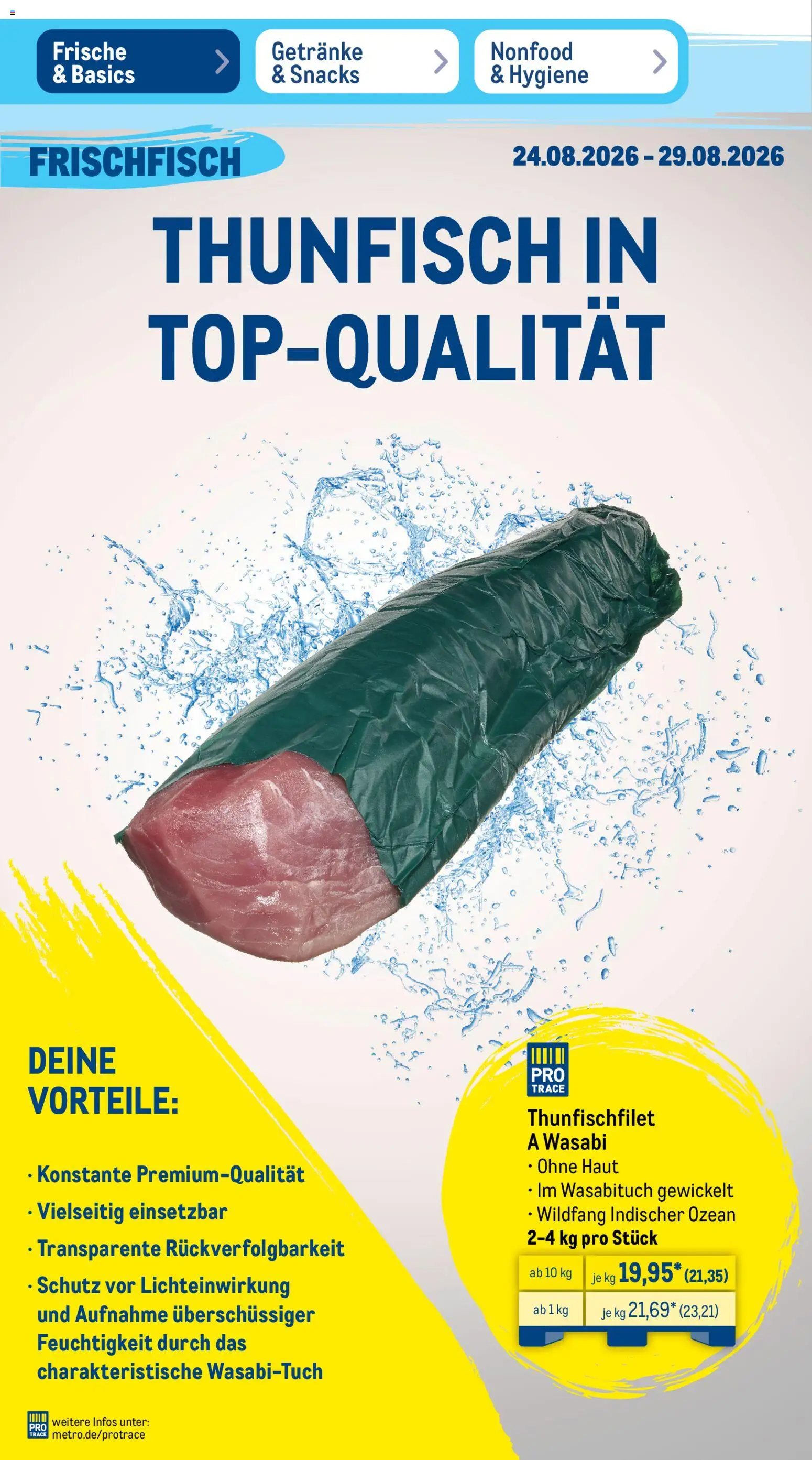 Metro Prospekt – gültig ab 24.08.2026 | Seite: 7 | Produkte: Thunfisch