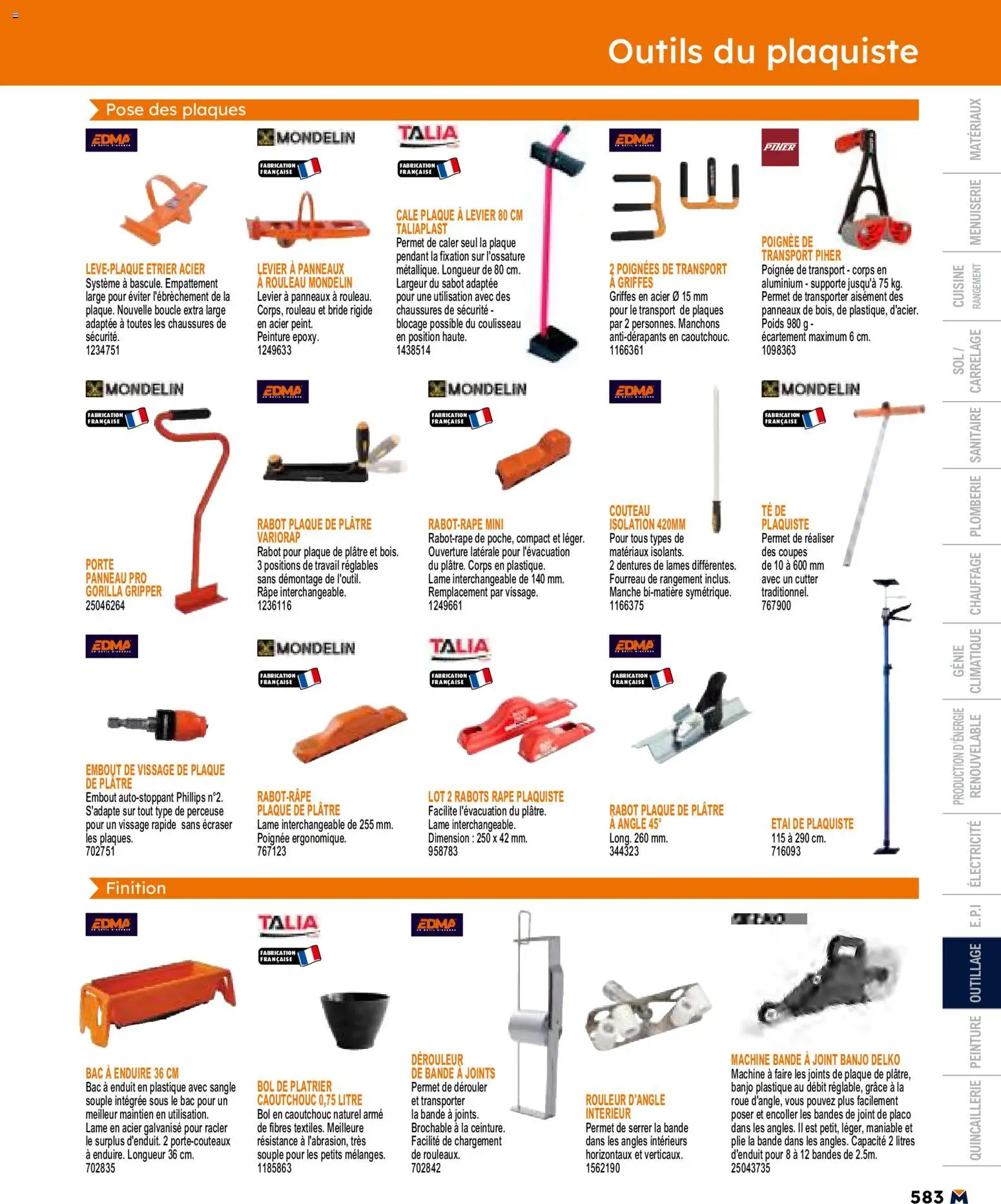 {H1} | Page: 583 | Produits: Perceuse, Bol, Porte, Chaussures de sécurité