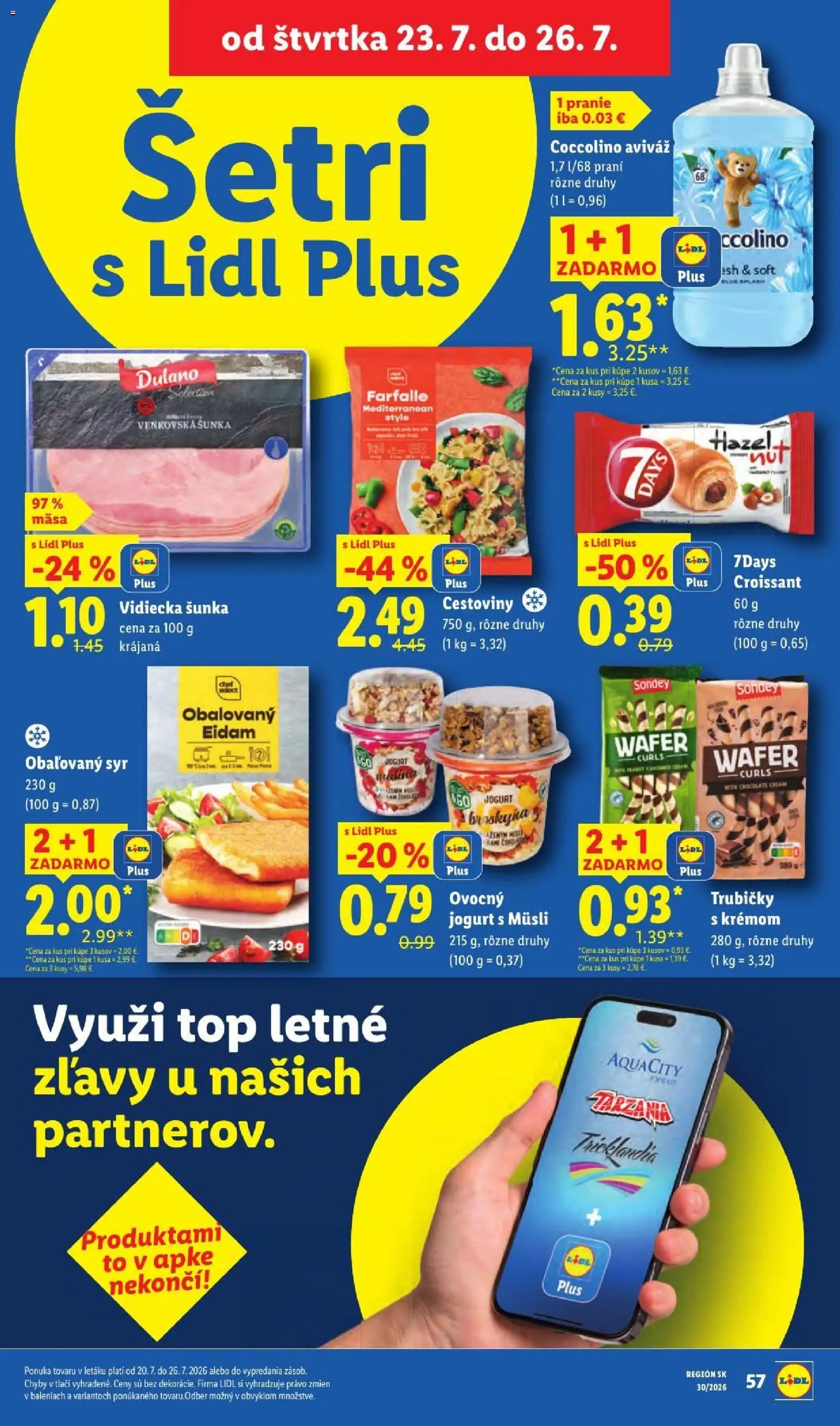 Nové Lidl akcie – leták je platný od 20.07.2026 | Strana: 81 | Produkty: Jogurt, Müsli, Cestoviny, Obaľovaný syr