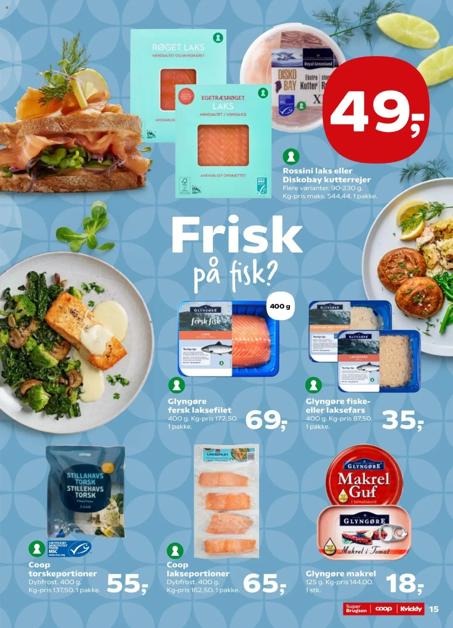 Super Brugsen tilbudsavis – gyldig fra 23/10/2026 | Side: 17 | Produkter: Fisk, Makrel, Laks, Torsk