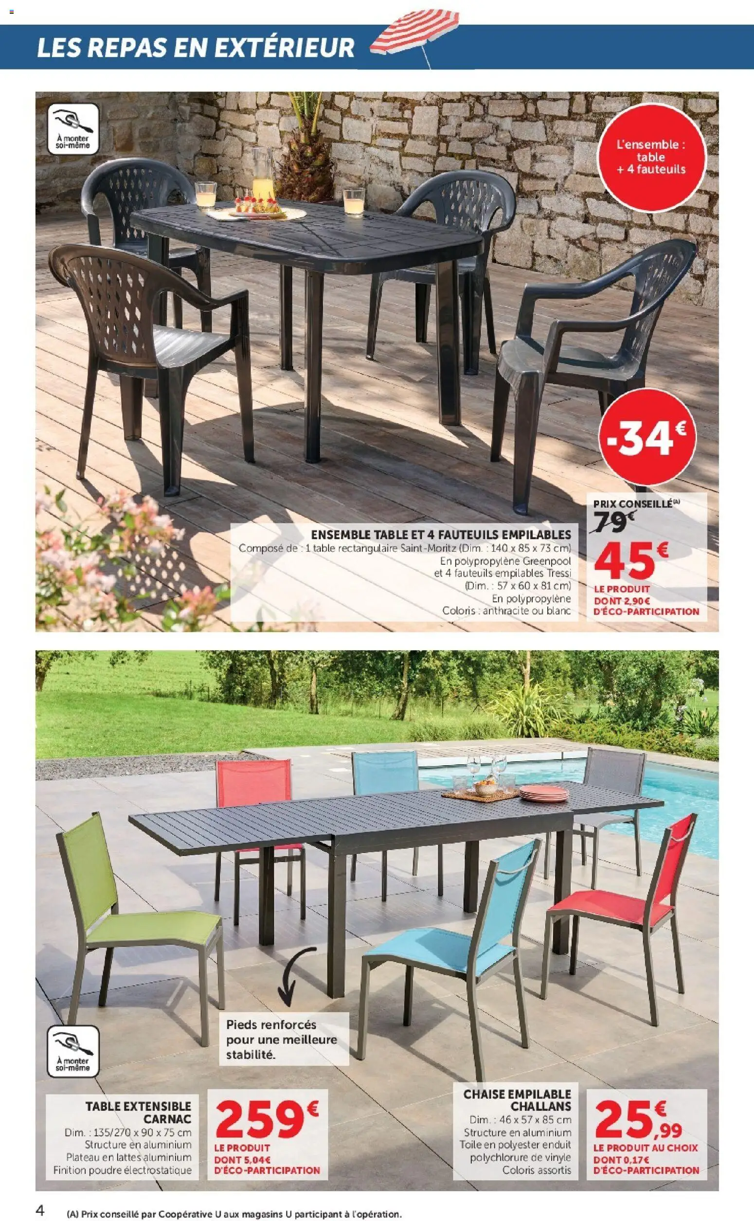{H1} | Page: 4 | Produits: Plateau, Table extensible, Poudre, Chaise