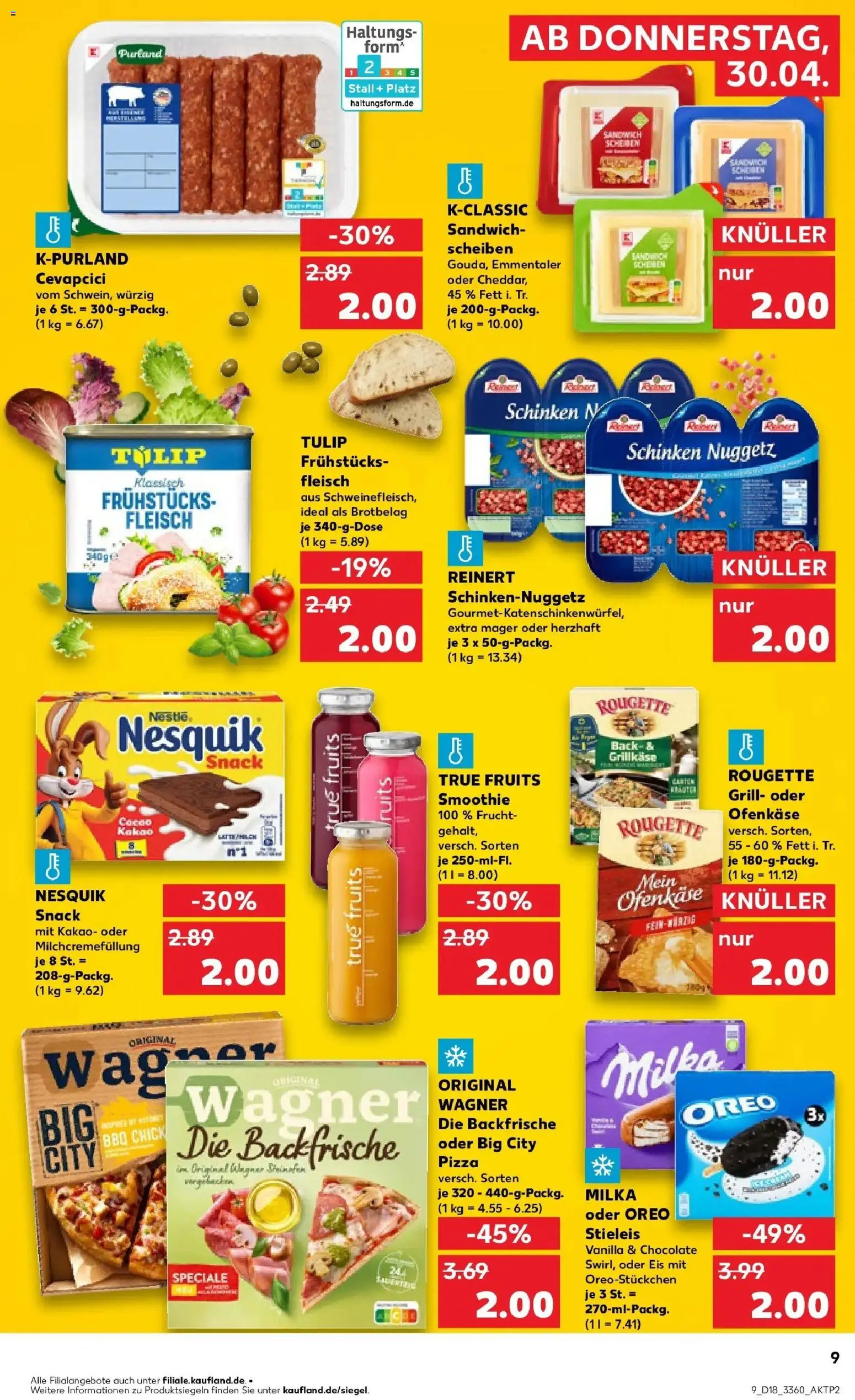 Prospekt Kaufland ab 30.04.2026 » Angebote Online zum Blättern | Seite: 9 | Produkte: Grill, Cevapcici, Fleisch, Eis