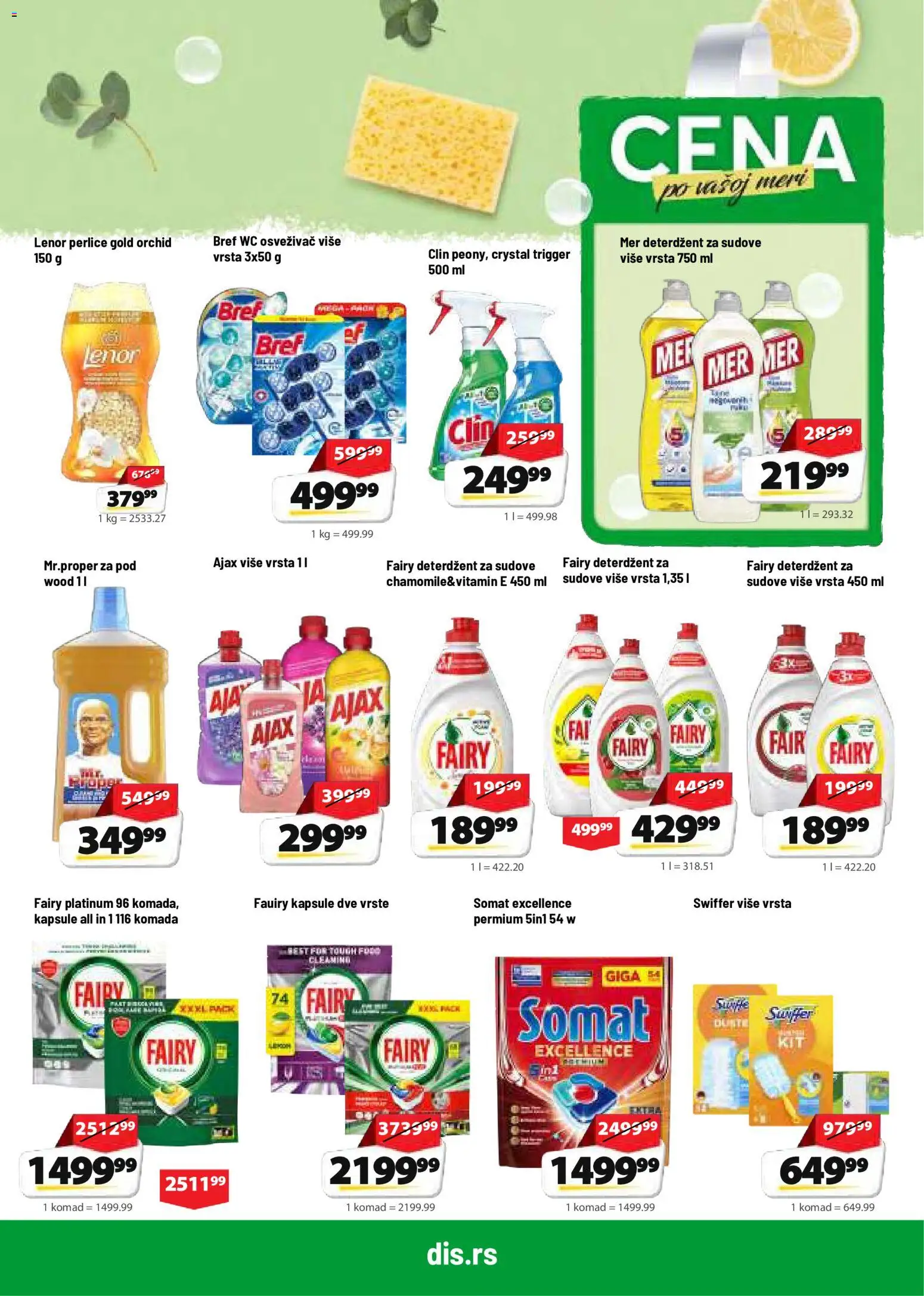 Super DIS katalog - važi od 01.10.2026 | Strana: 19 | Proizvode: Bref, Deterdžent za sudove, Somat, Kapsule