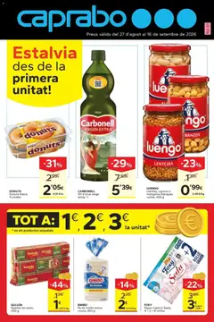 Vista previa Caprabo - Estalvia des de la primera unitat válido desde el 17/09/2026