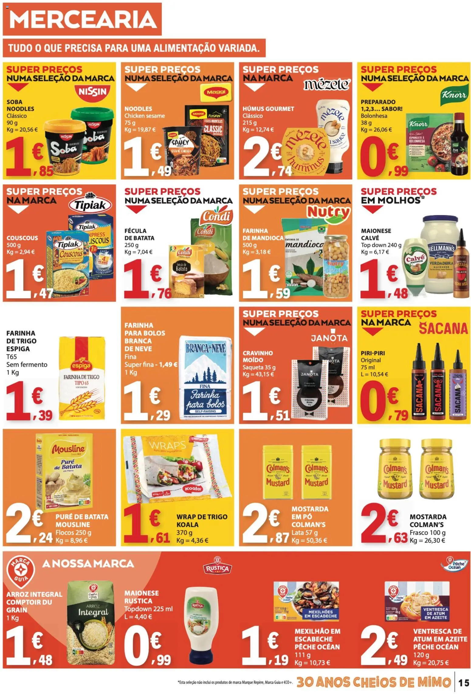E.Leclerc folheto │ válido de 20/08/2026 | Página: 15 | Produtos: Azeite, Pó, Knorr, Mexilhões
