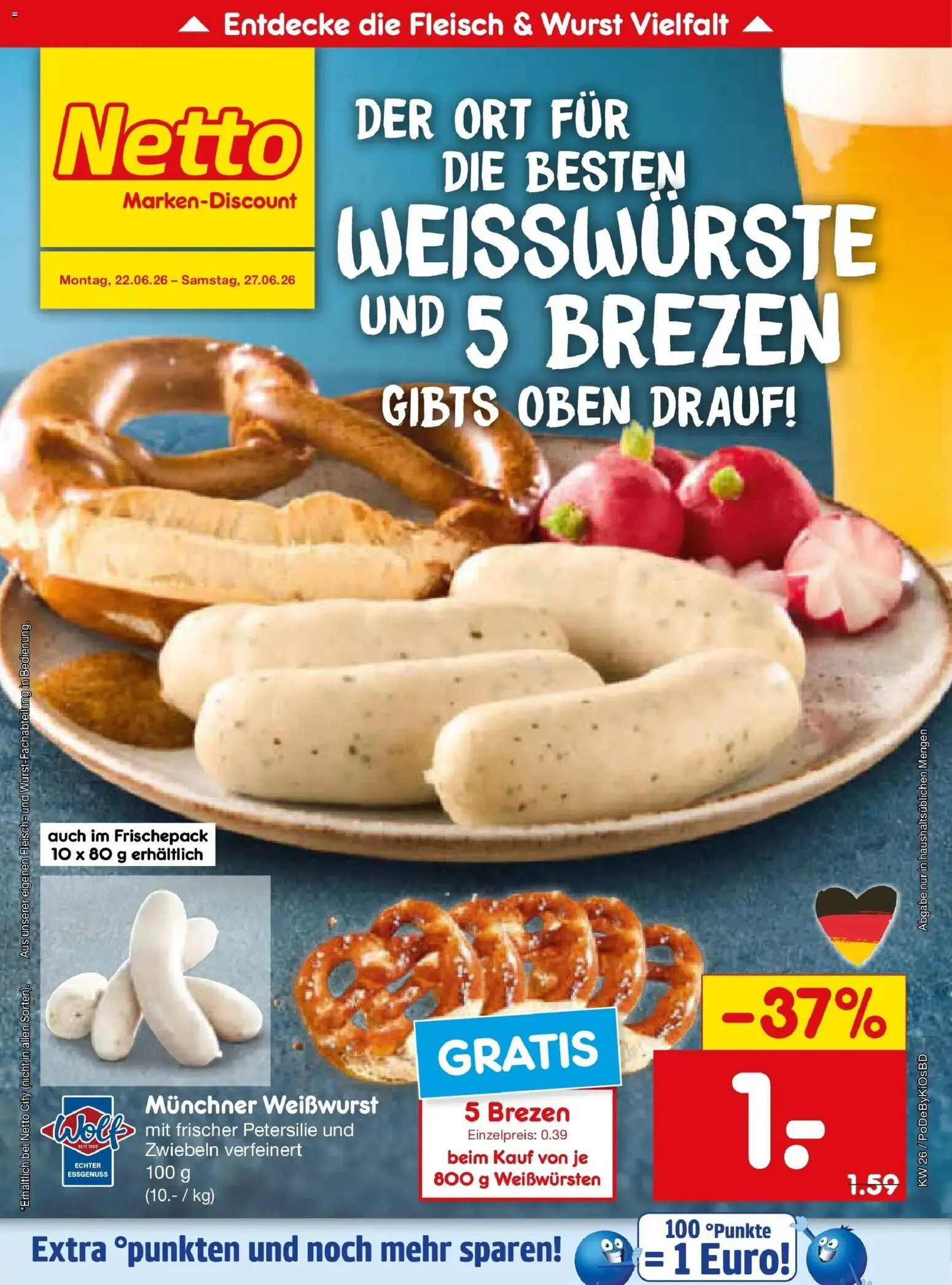Netto Marken-Discount Prospekt Selb – gültig ab 21.06.2026 | Seite: 12 | Produkte: Zwiebeln, Wurst, Petersilie, Fleisch