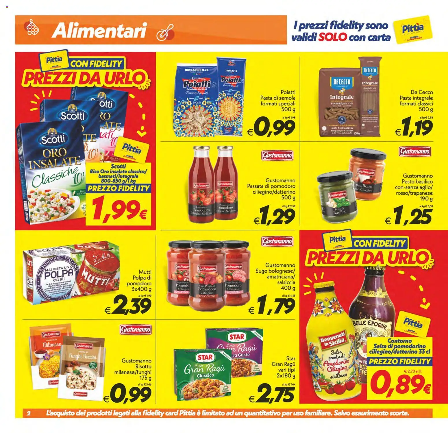 Volantino SuperConveniente del 10/07/2026 | Pagina: 2 | Prodotti: Salsiccia, Passata di pomodoro, Ragú, Sugo