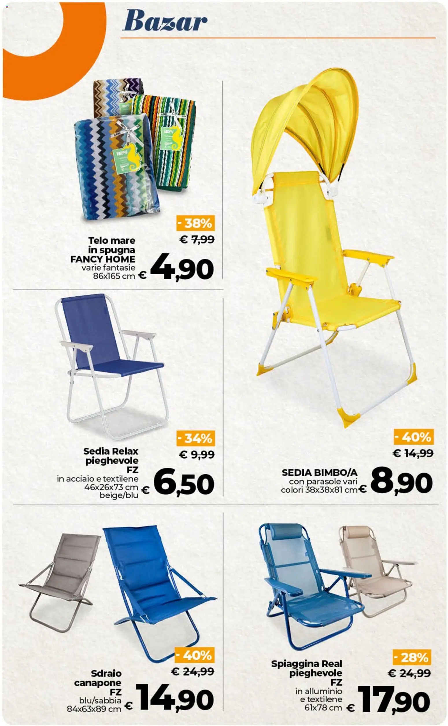 Volantino Ipercoop del 11/08/2026 | Pagina: 55 | Prodotti: Sdraio, Parasole, Alluminio, Sedia