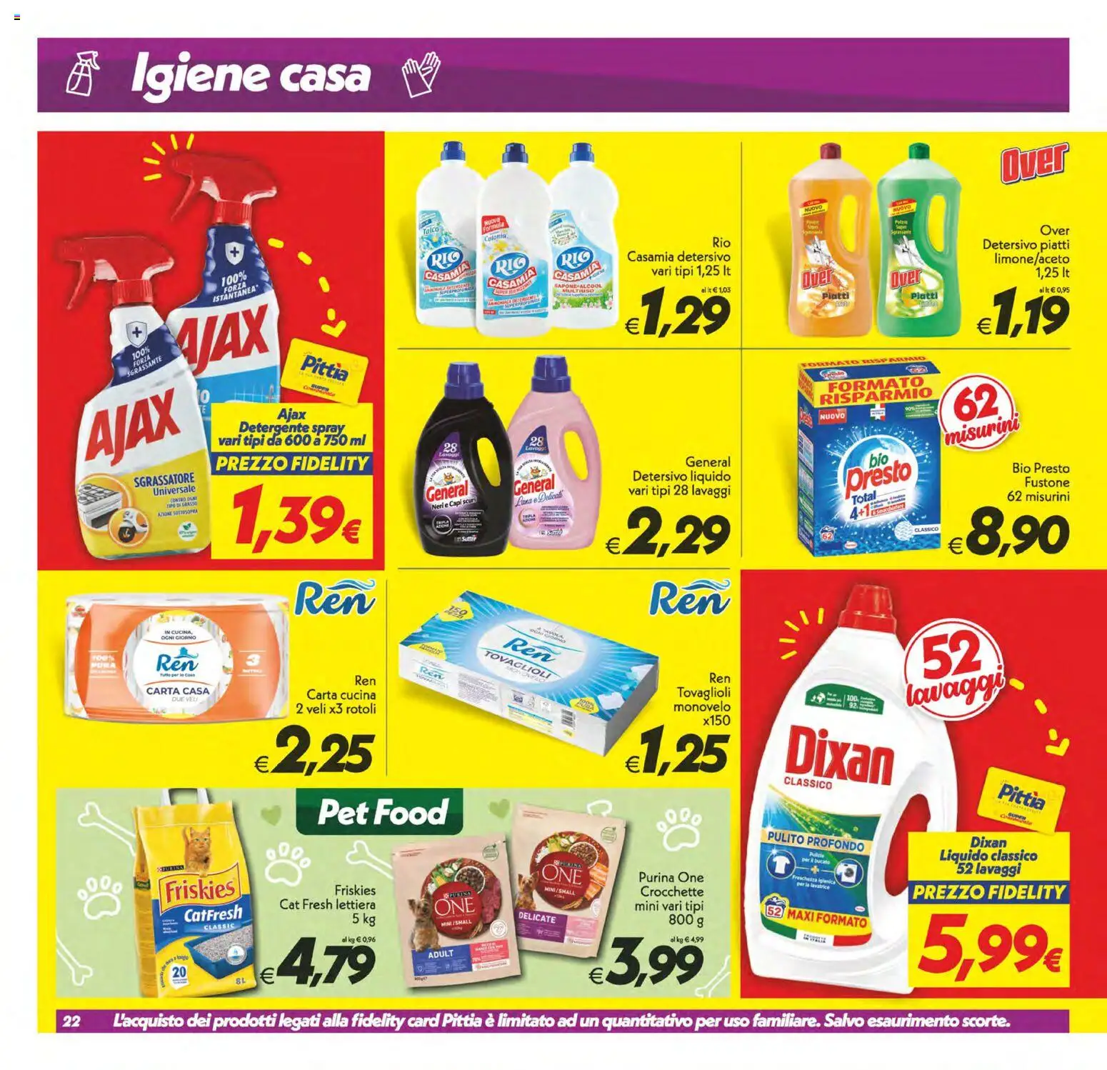 Volantino SuperConveniente del 02/10/2026 | Pagina: 22 | Prodotti: Piatti, Talco, Crocchette, Lavatrice