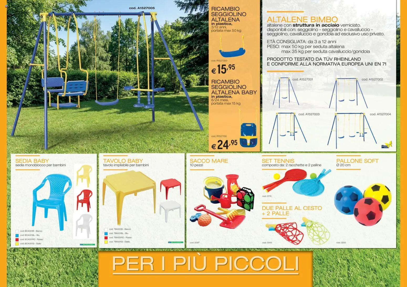 Volantino Brico OK del 05/03/2026 | Pagina: 6 | Prodotti: Altalena, Racchette, Pallone, Seggiolino