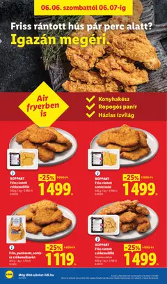 Friss, panírozott, sertés- és csirkemellszelet, 300 g; 1 kg = 3730 Ft - amely érvényes a következő dátumtól: 04.06.2026 | Oldal: 48