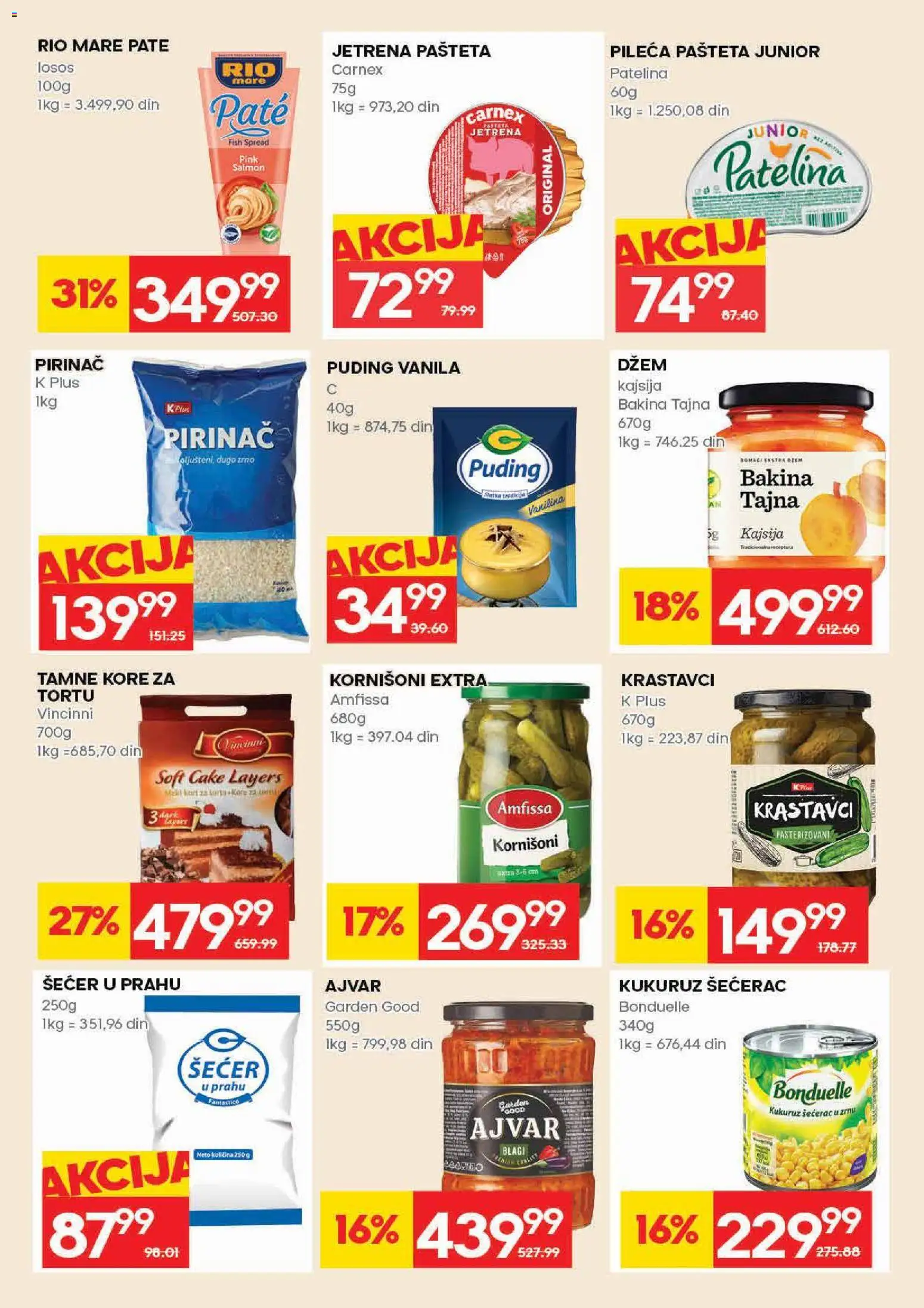 Mercator katalog - važi od 30.04.2026 | Strana: 19 | Proizvode: Ajvar, Kornišoni, Kukuruz, Pirinač